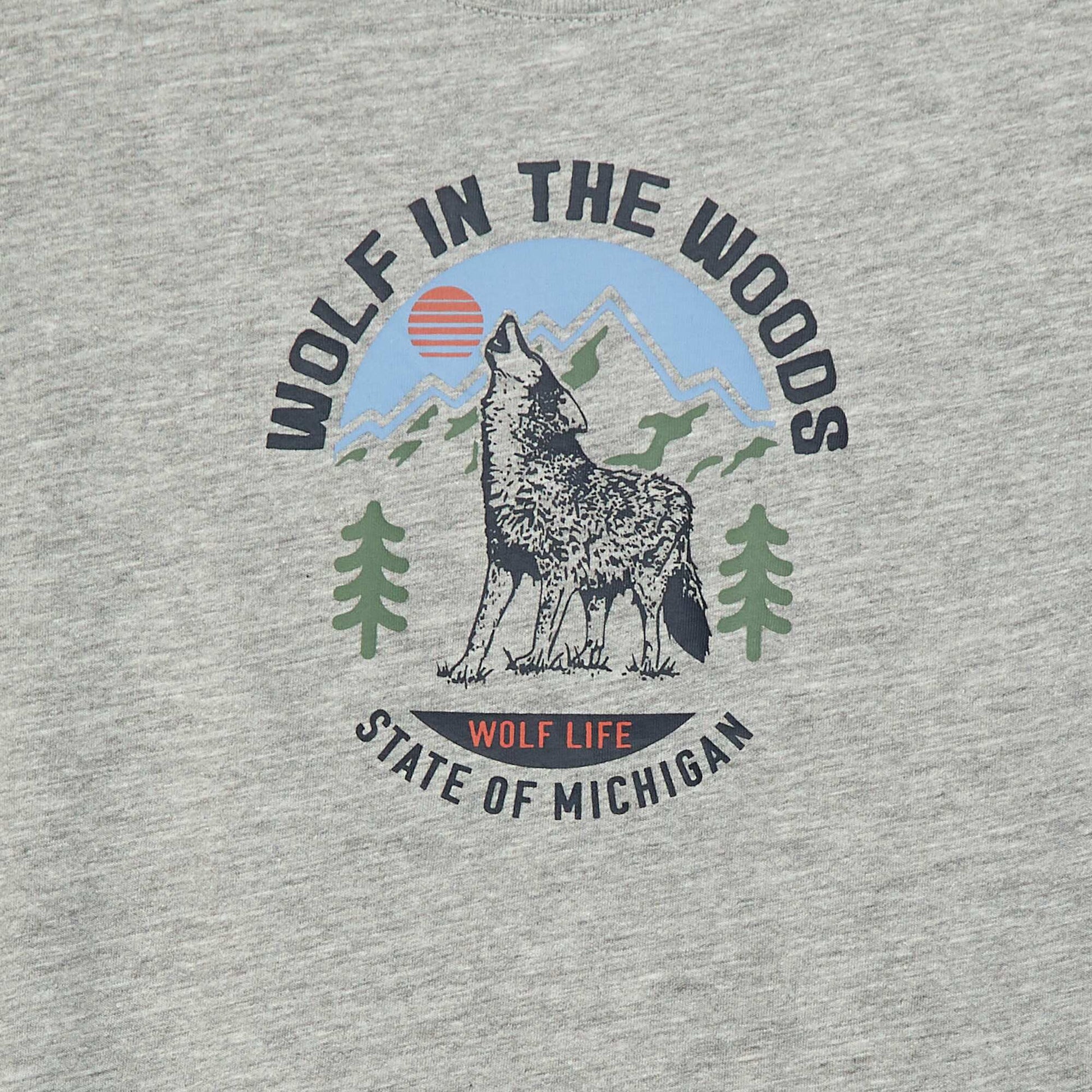 Printed long-sleeved T-shirt GREY