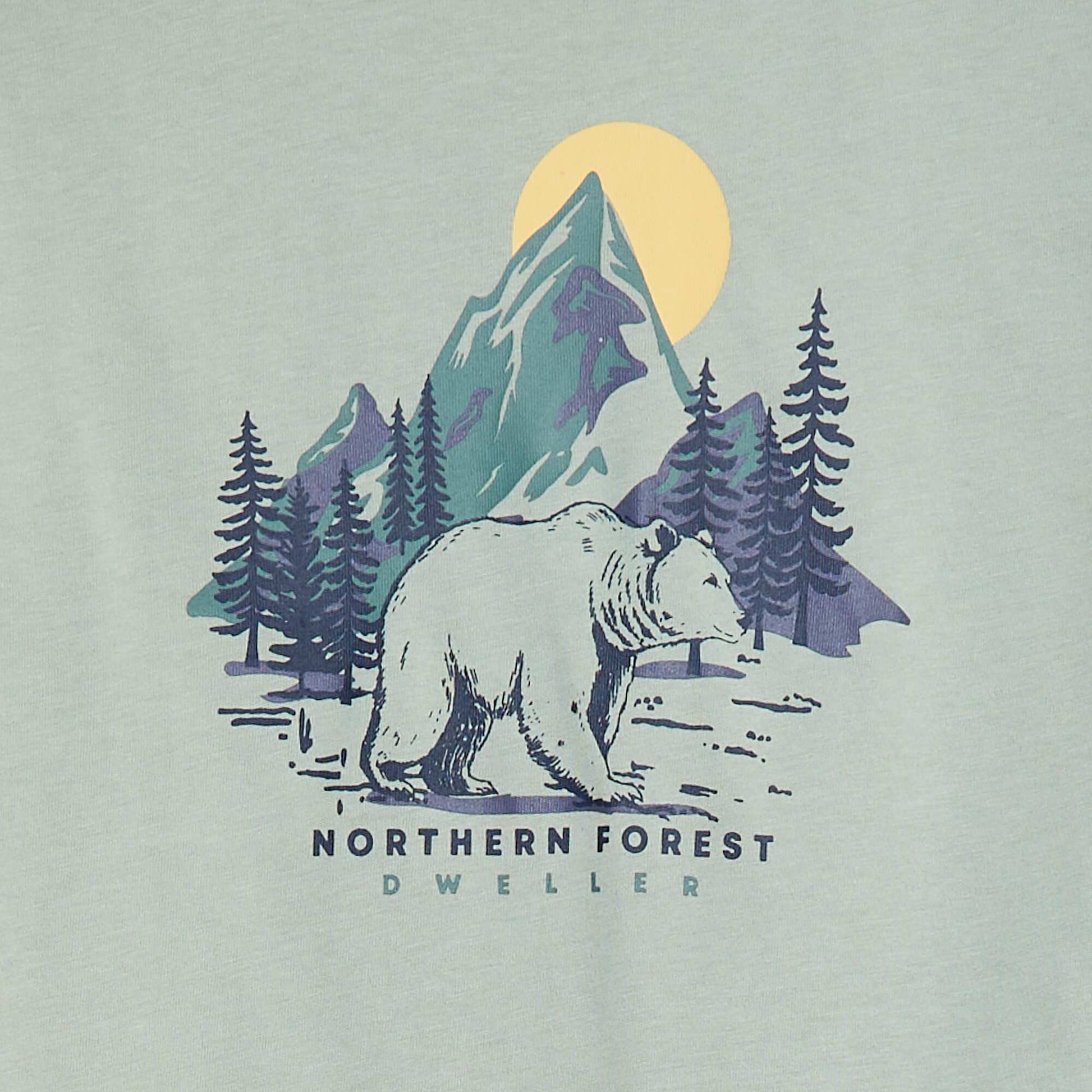 Printed long-sleeved T-shirt GREEN