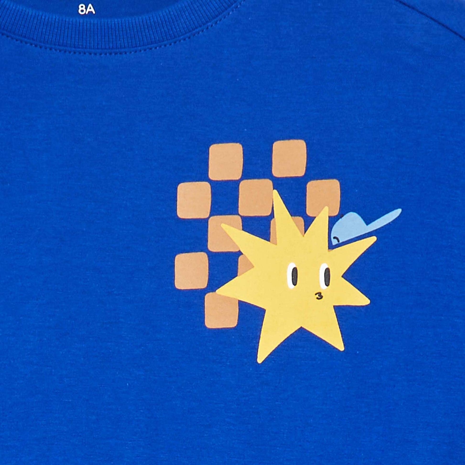 Loose-fit embellished T-shirt - Grafik Edition BLUE