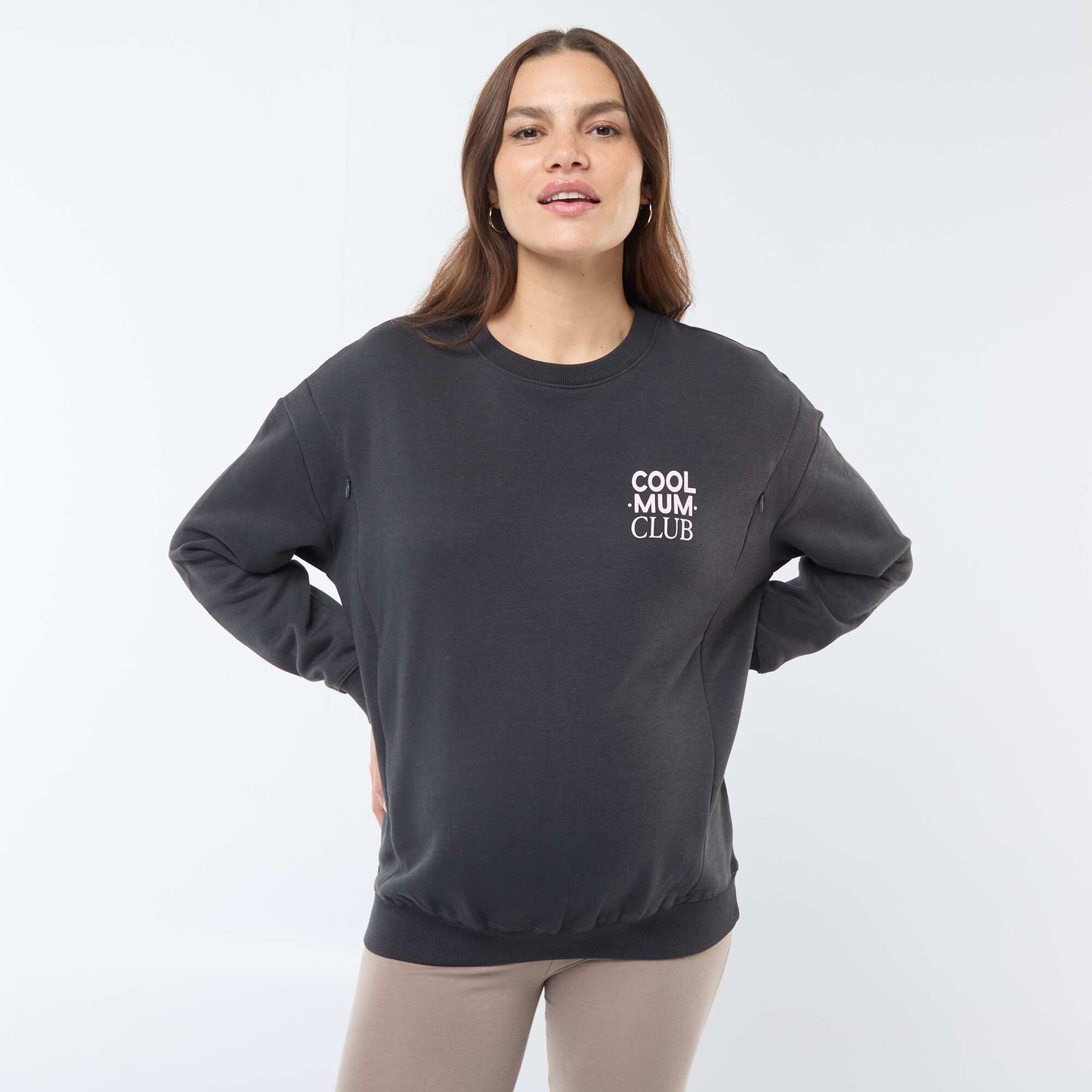 Nursing sweatshirt BLACK