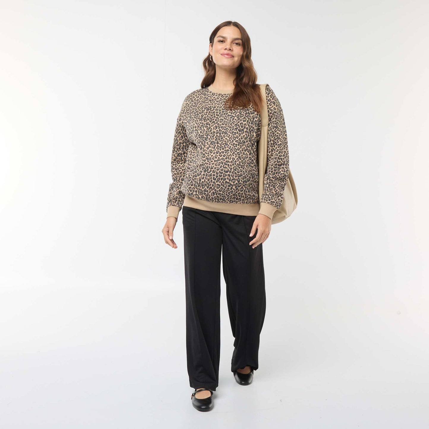 Maternity Straight Leg Trousers BLACK