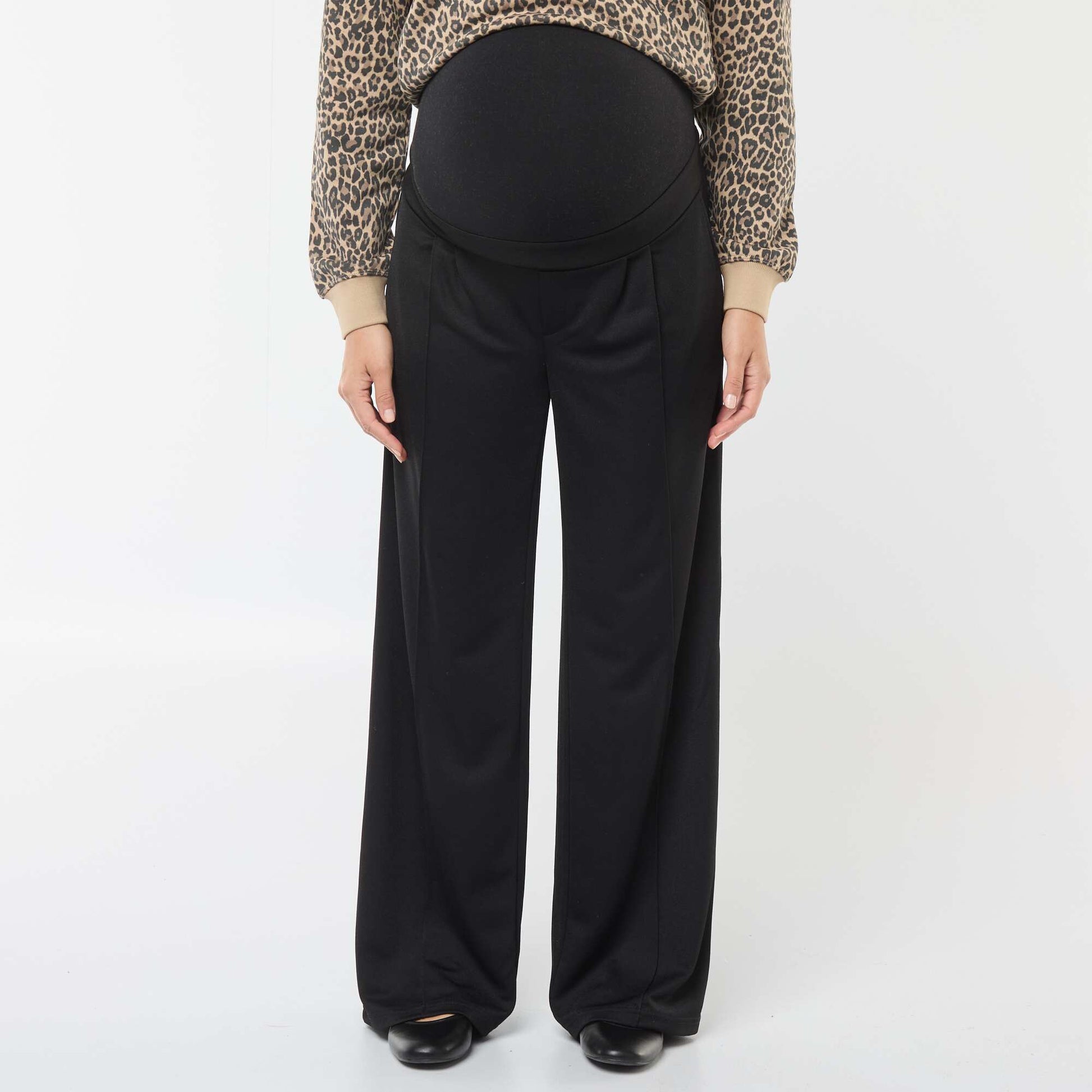Maternity Straight Leg Trousers BLACK