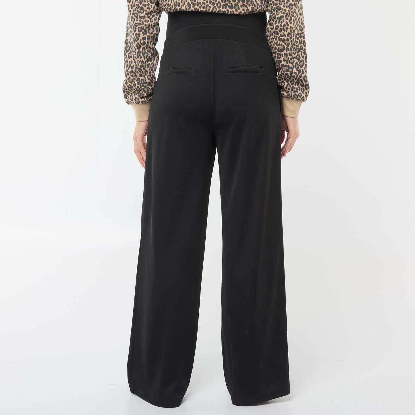 Maternity Straight Leg Trousers BLACK