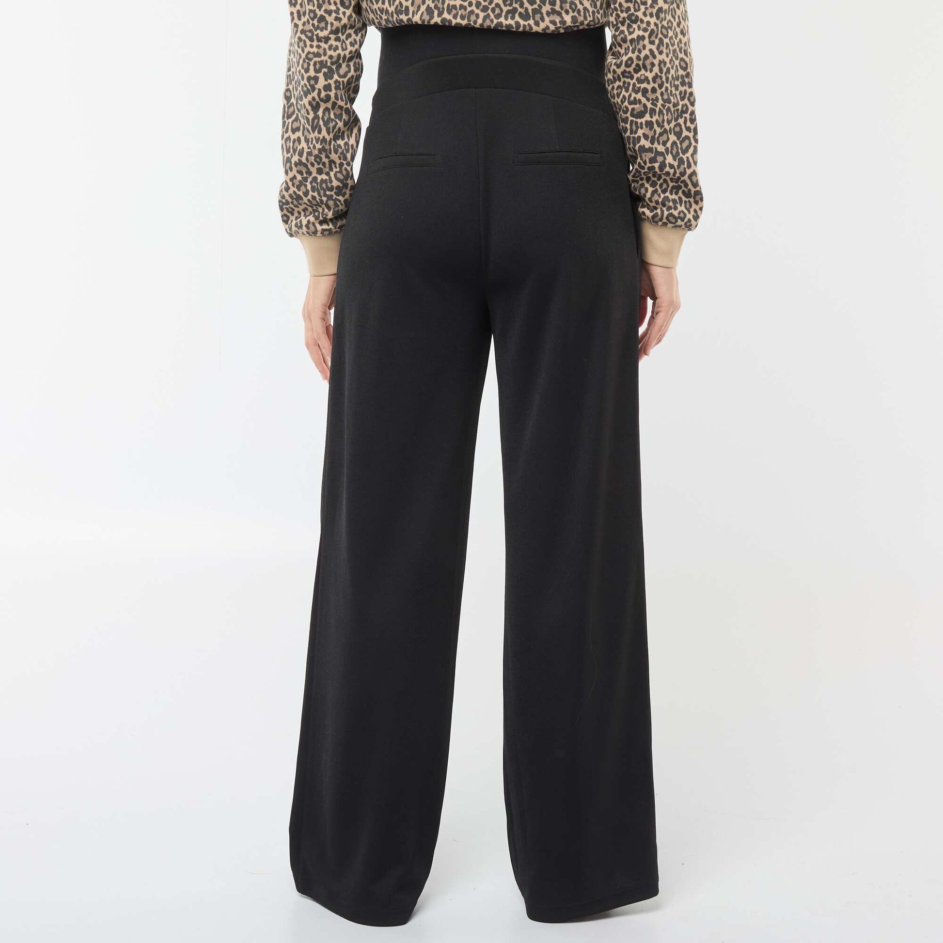 Maternity Straight Leg Trousers BLACK
