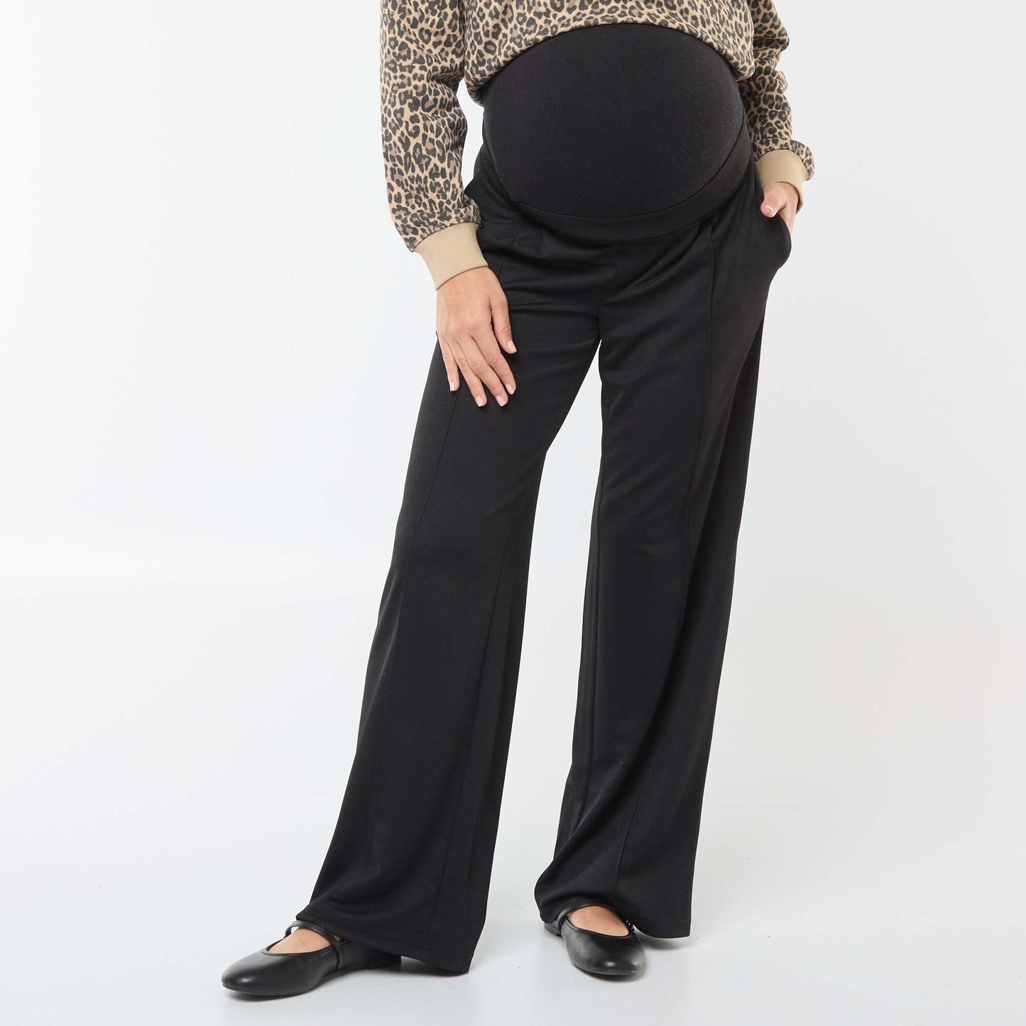 Maternity Straight Leg Trousers BLACK