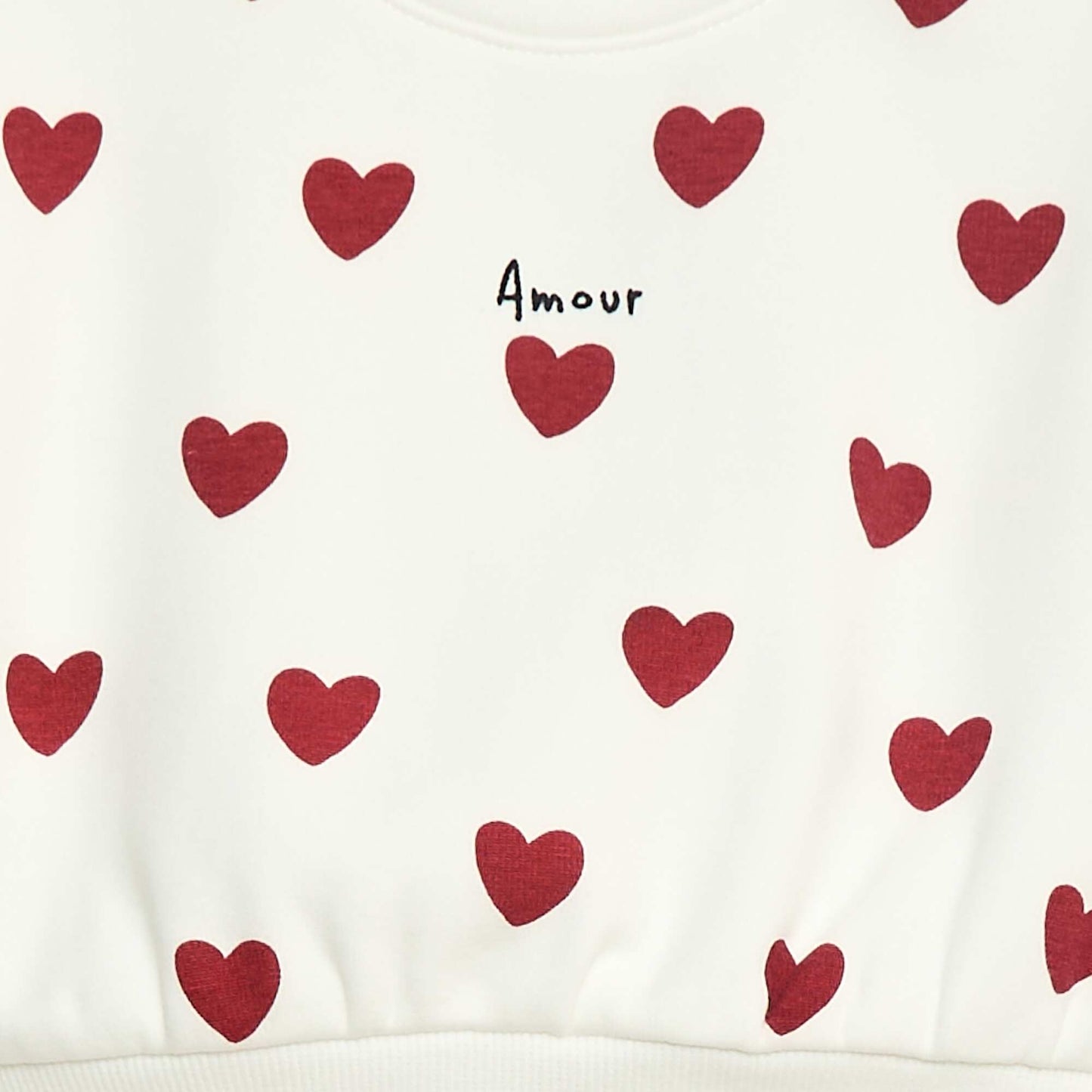 Patterned Fleece Pullover WHITE