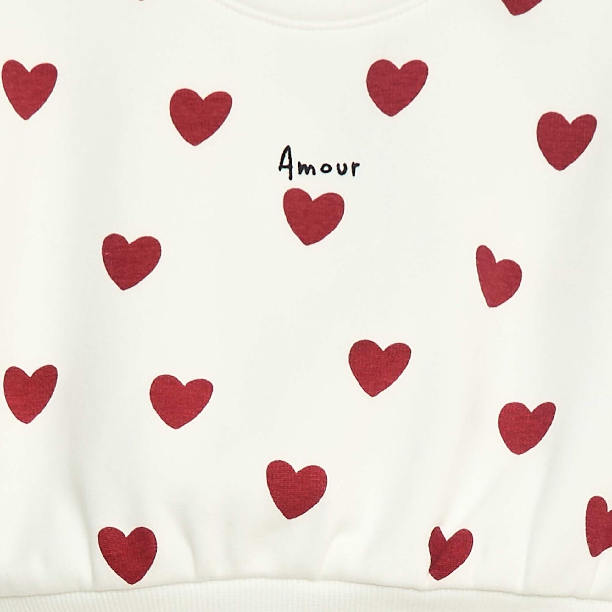 Patterned Fleece Pullover WHITE