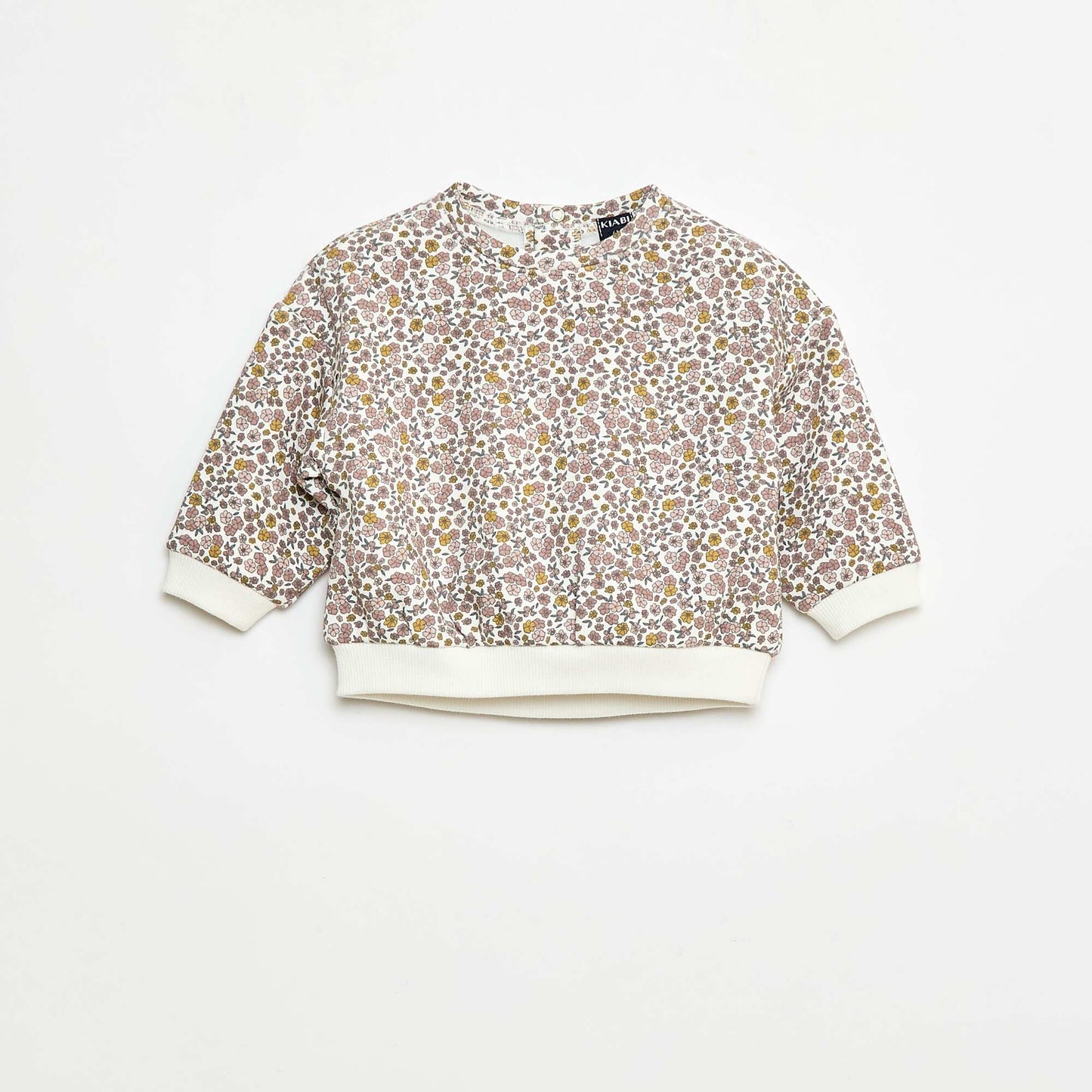 Patterned Fleece Pullover WHITE