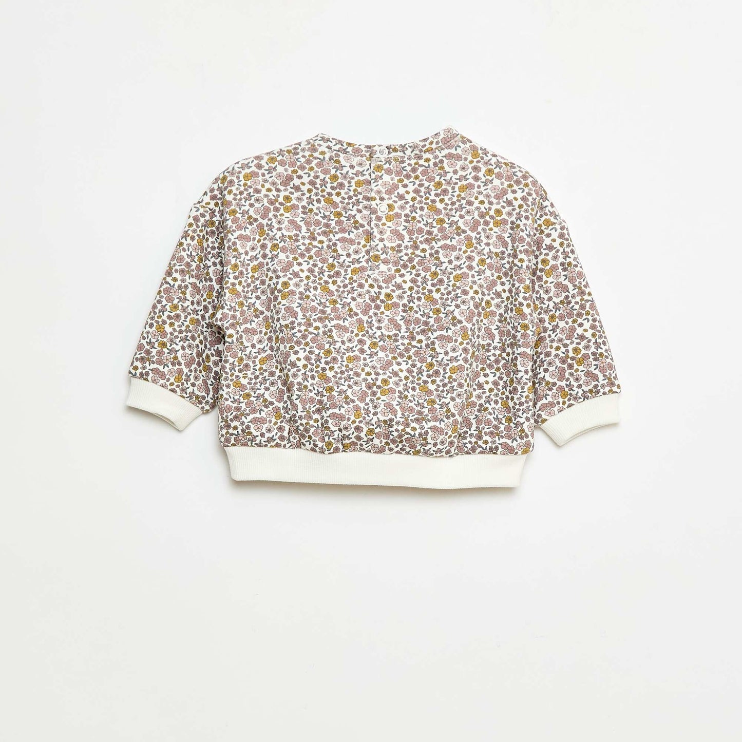 Patterned Fleece Pullover WHITE