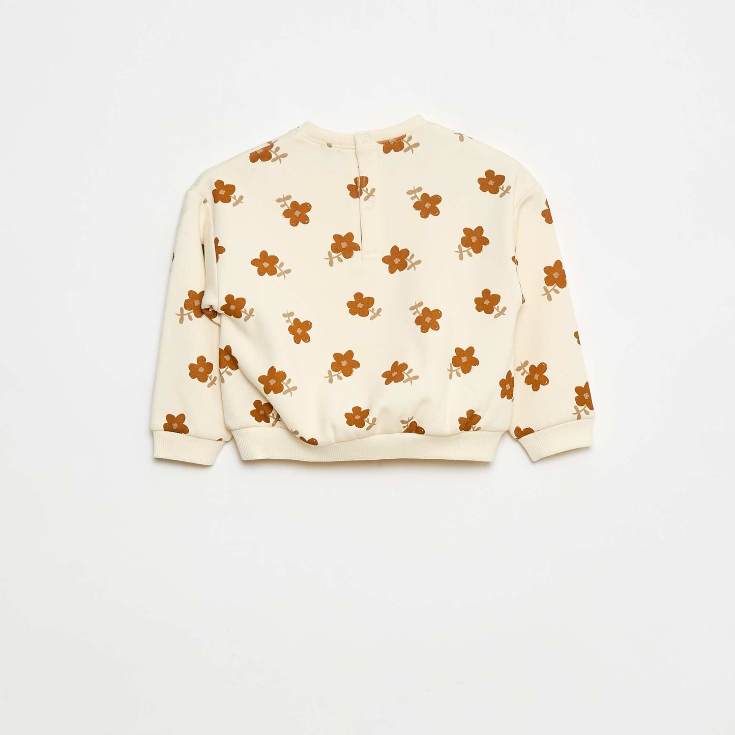 Patterned Fleece Pullover WHITE