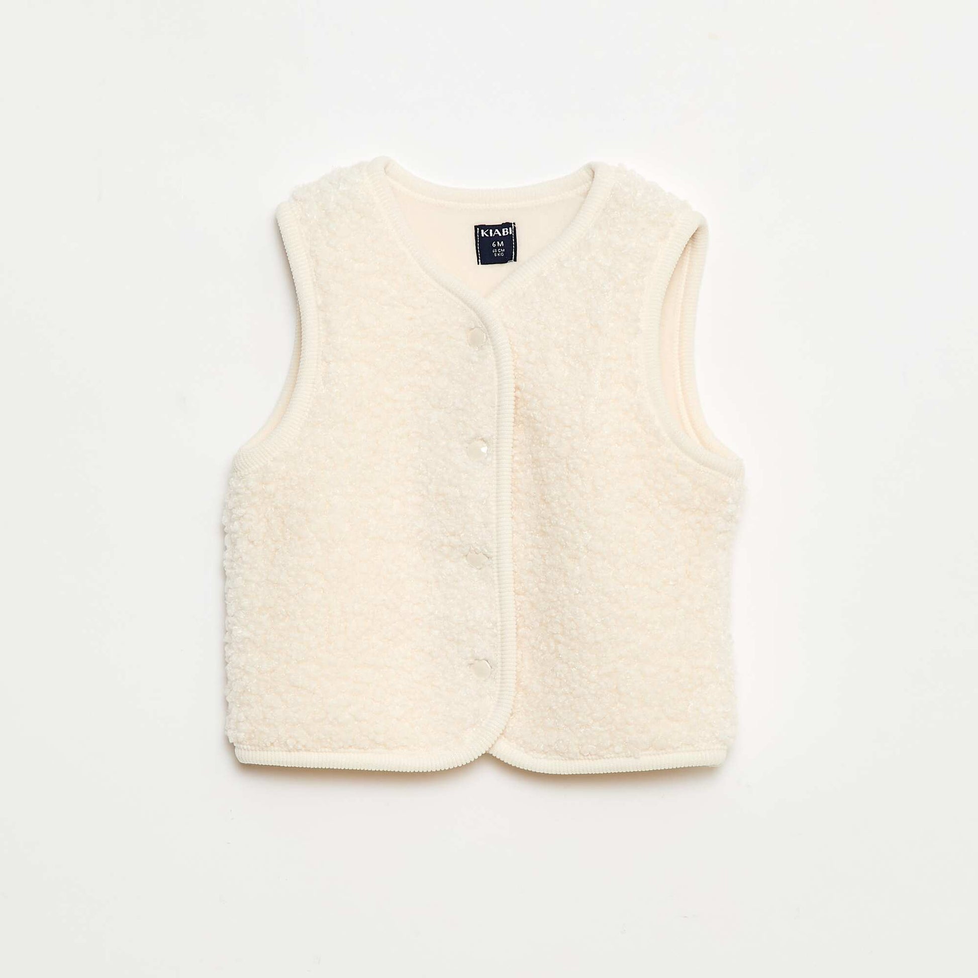 Sleeveless Sherpa Vest WHITE