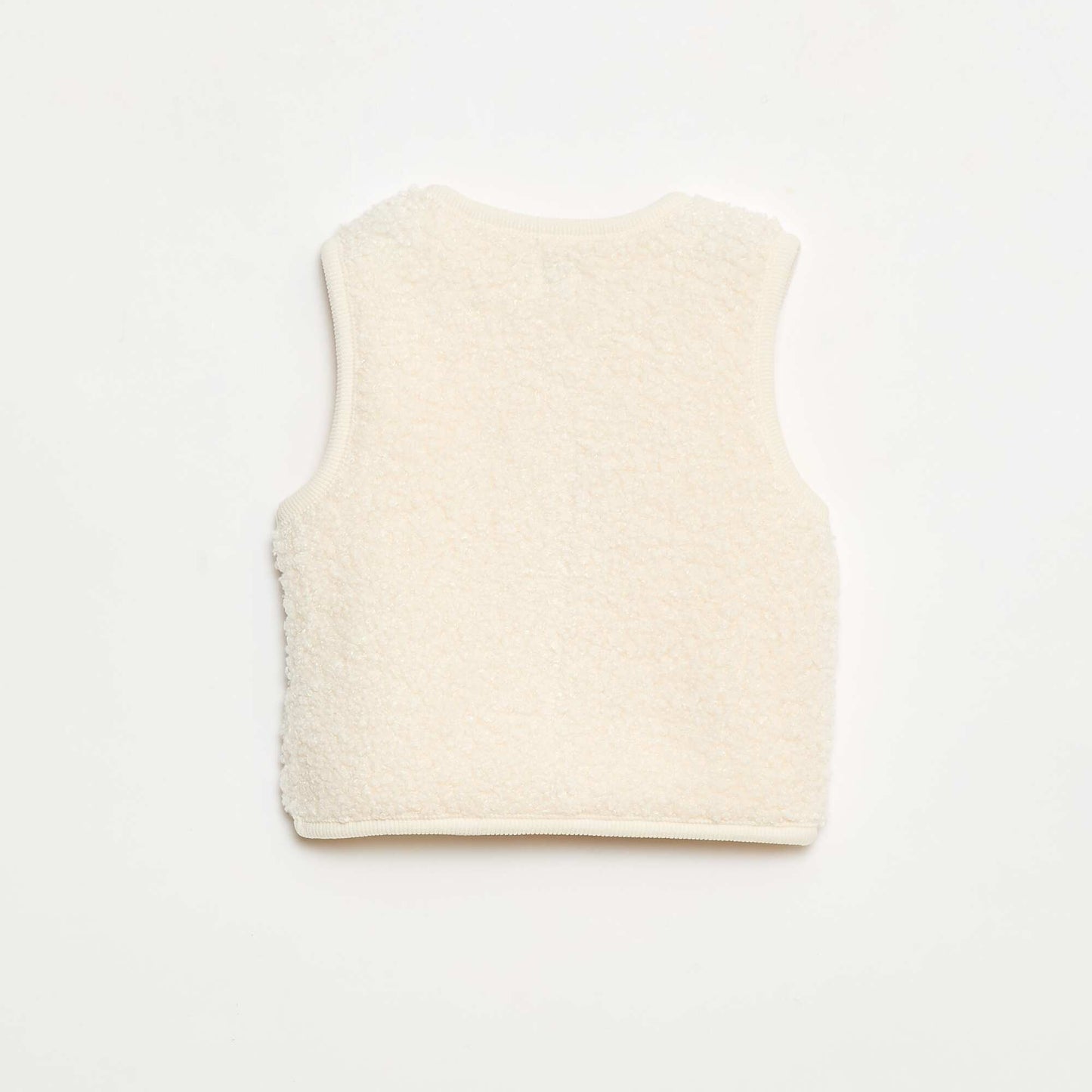 Sleeveless Sherpa Vest WHITE