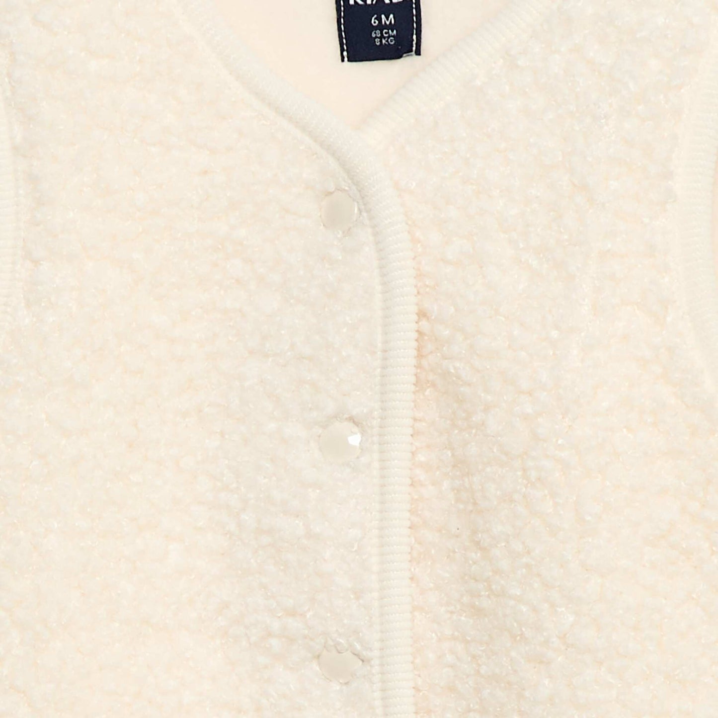 Sleeveless Sherpa Vest WHITE