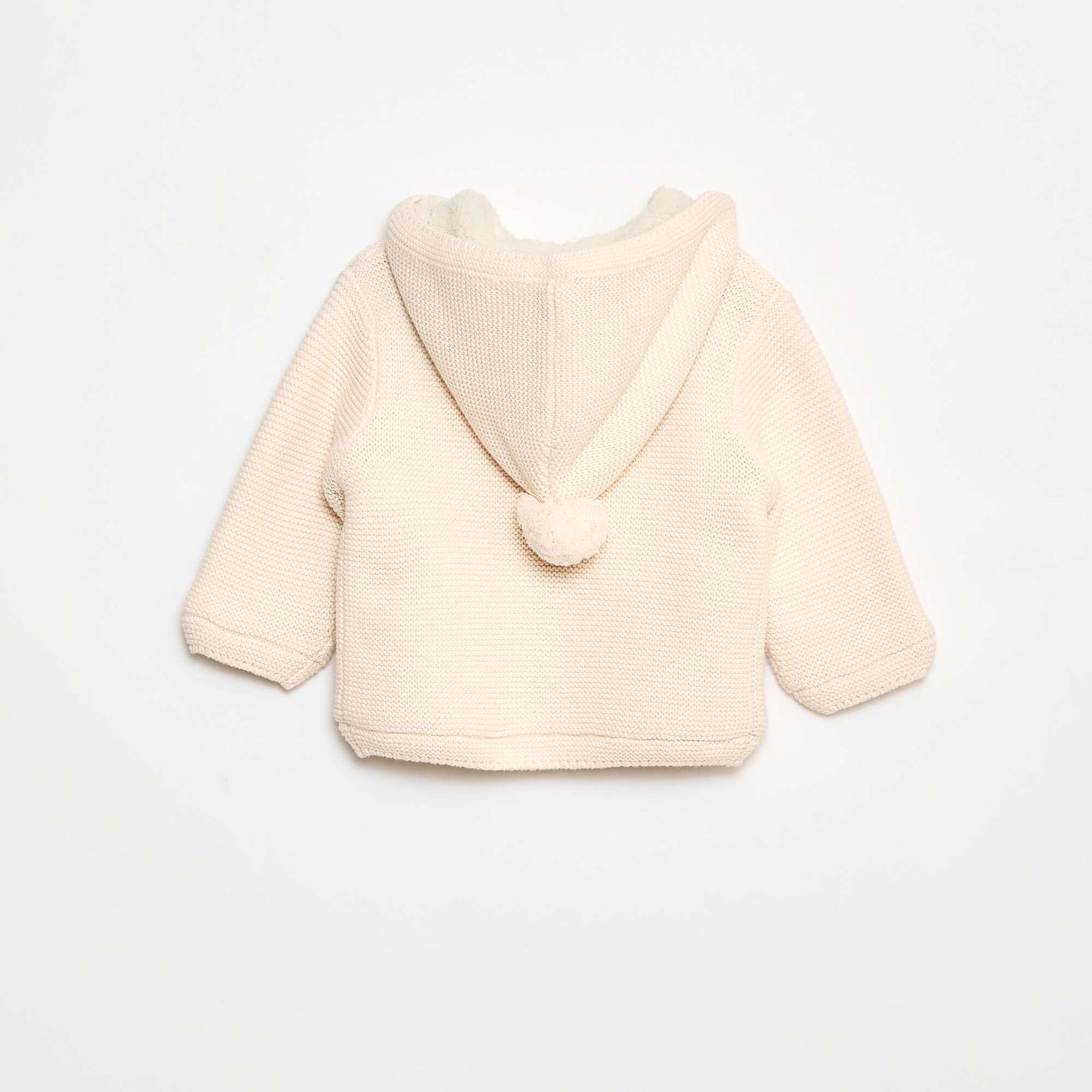Warm Buttoned Cotton Cardigan WHITE