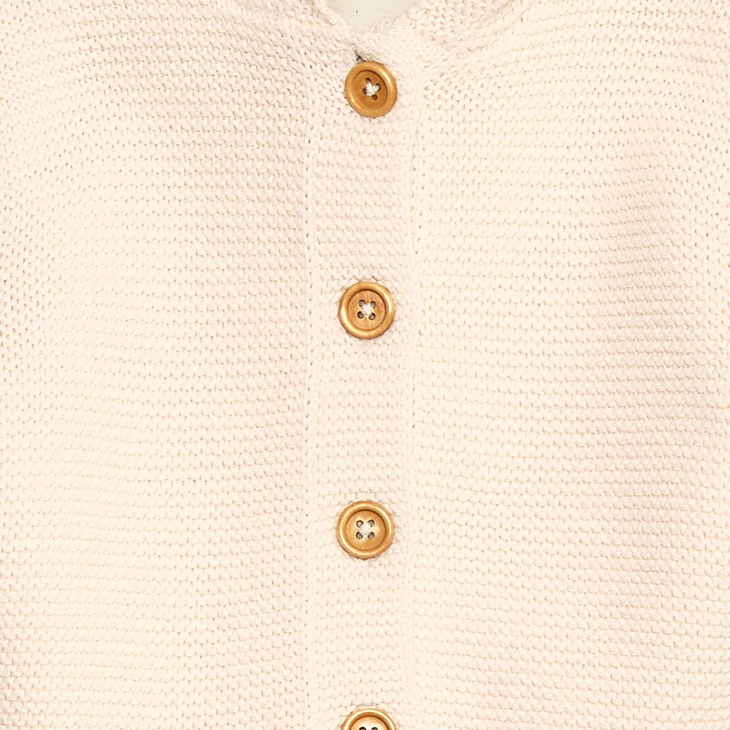 Warm Buttoned Cotton Cardigan WHITE