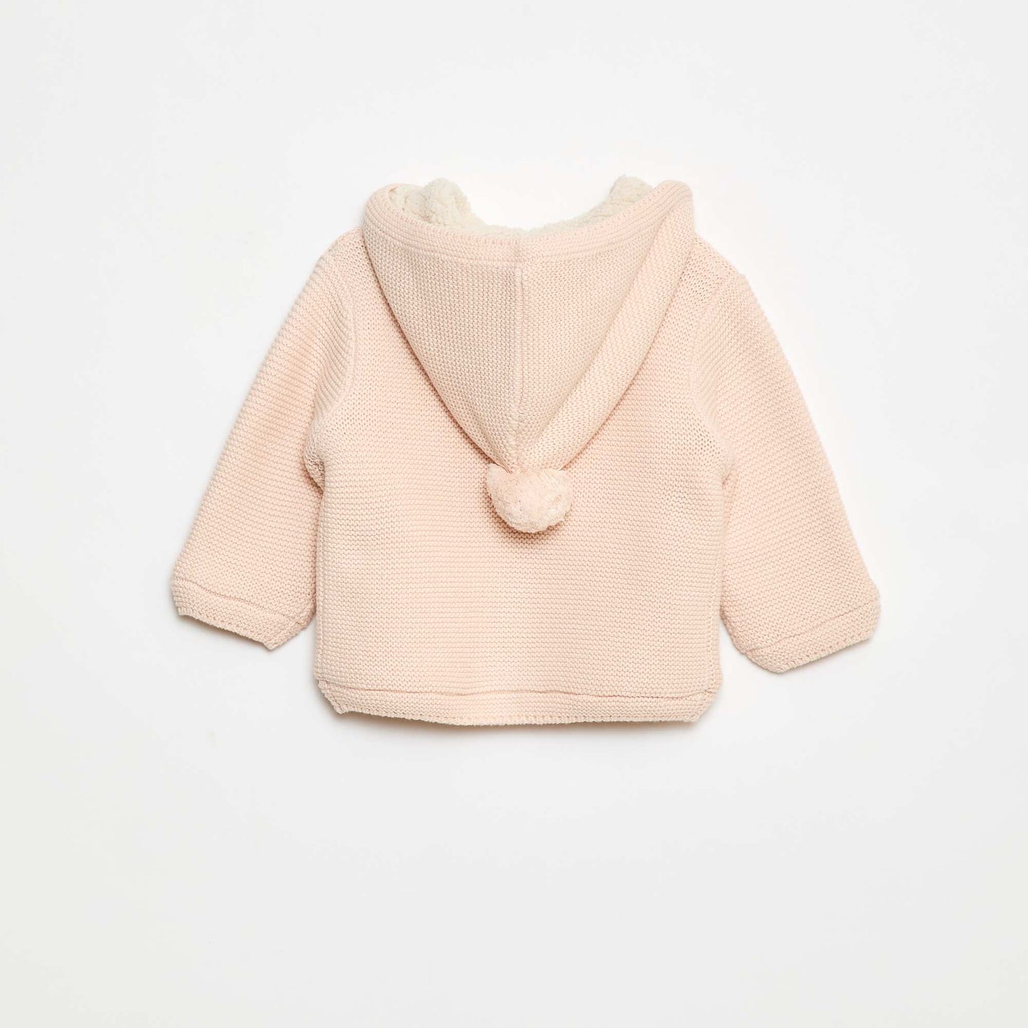 Warm Button-Up Cotton Cardigan PINK