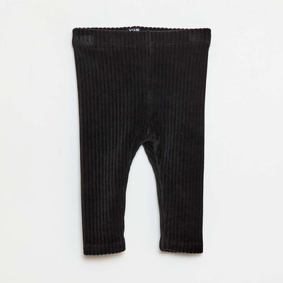 Velvet Leggings Trousers BLACK