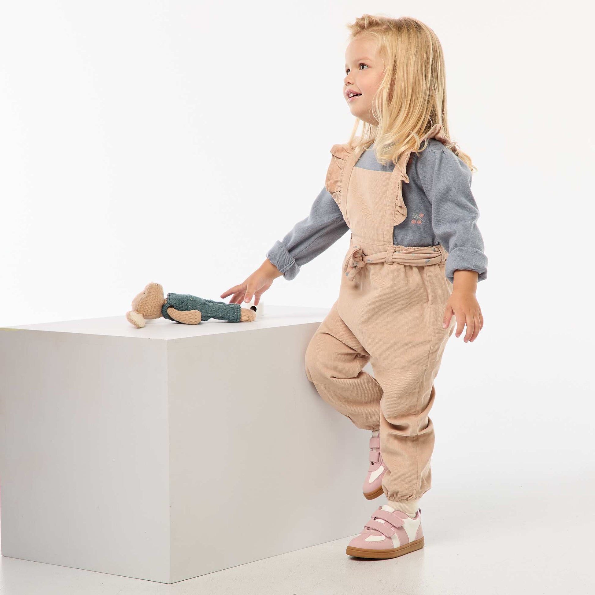 Corduroy dungarees BEIGE