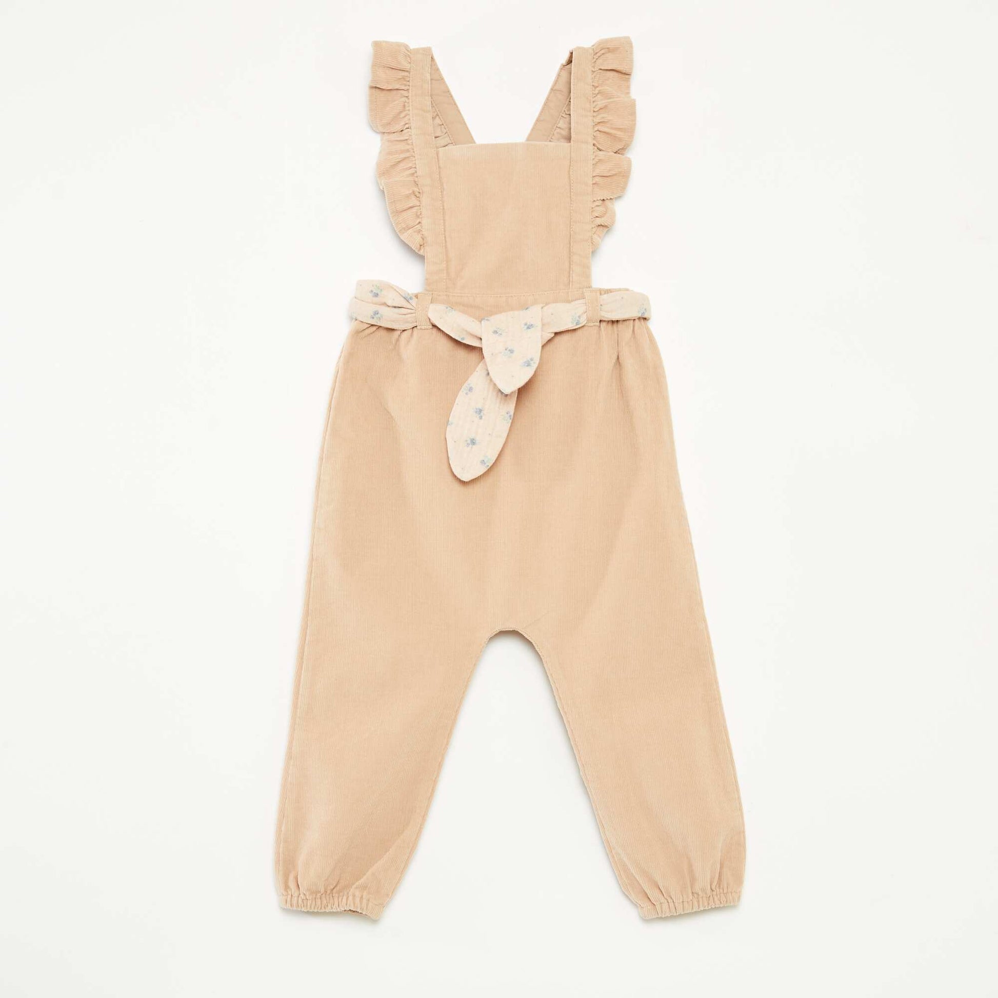 Corduroy dungarees BEIGE