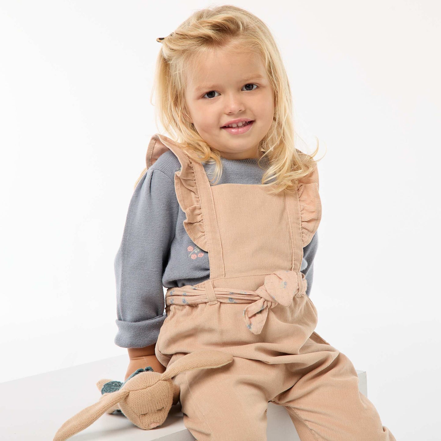 Corduroy dungarees BEIGE