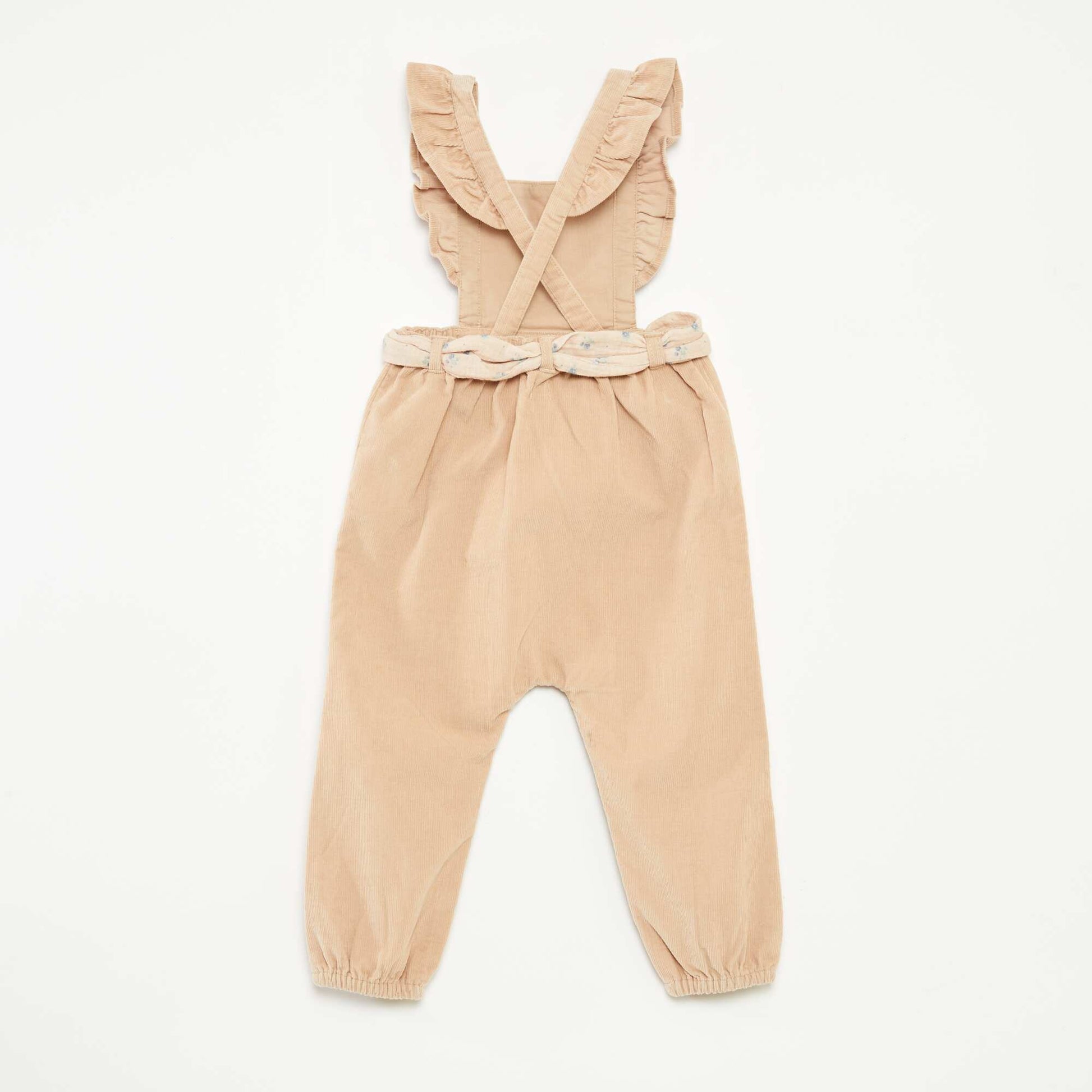 Corduroy dungarees BEIGE