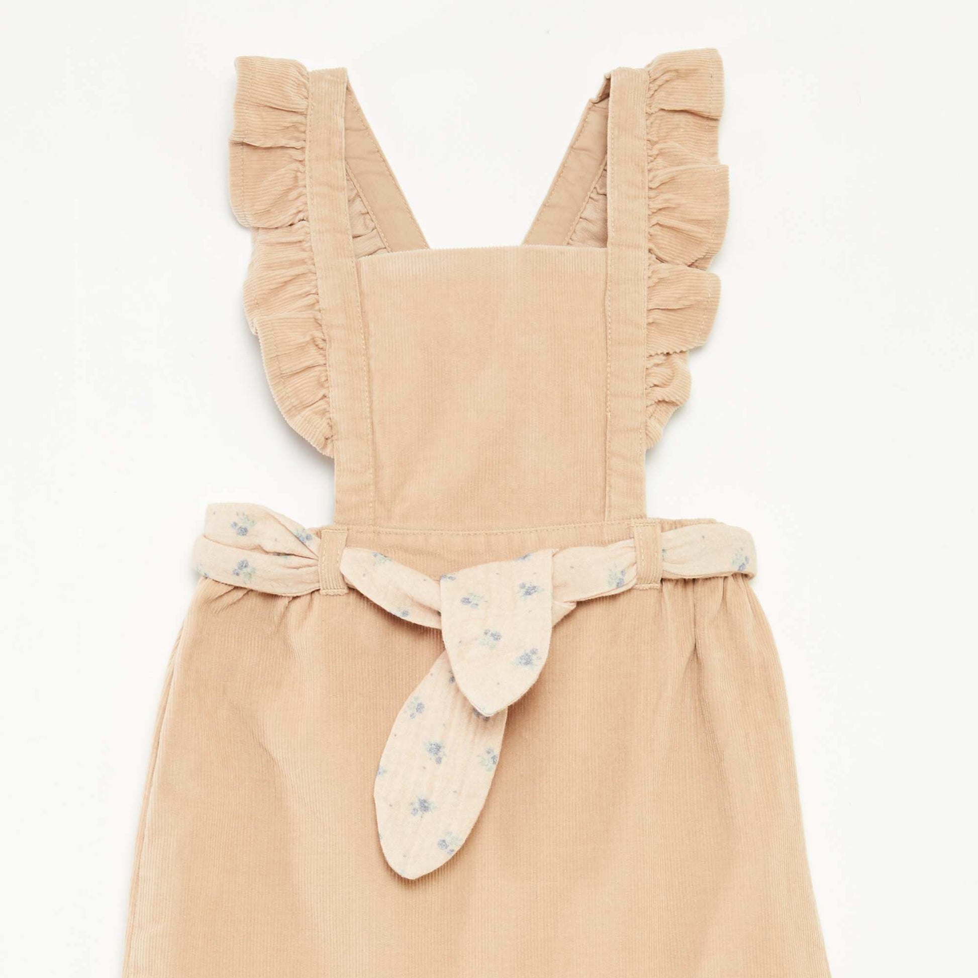 Corduroy dungarees BEIGE