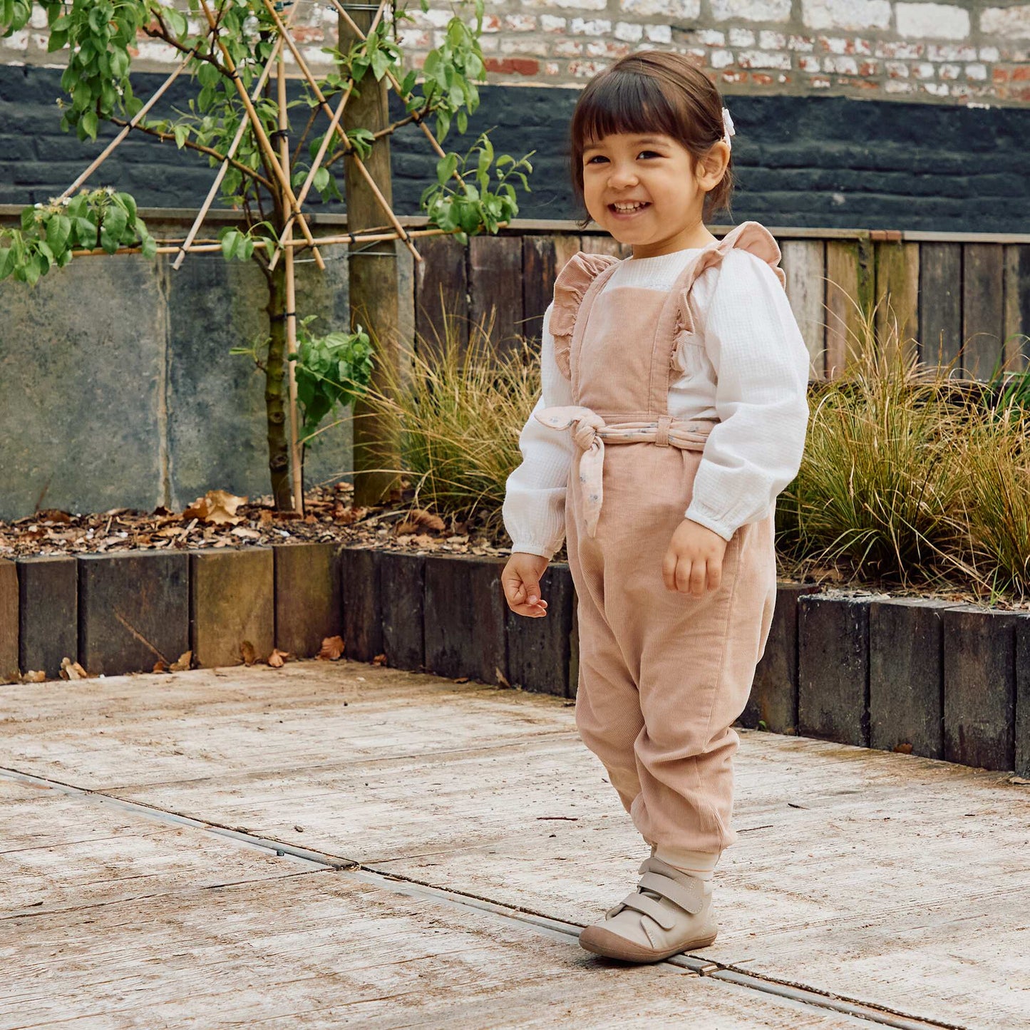 Corduroy dungarees BEIGE