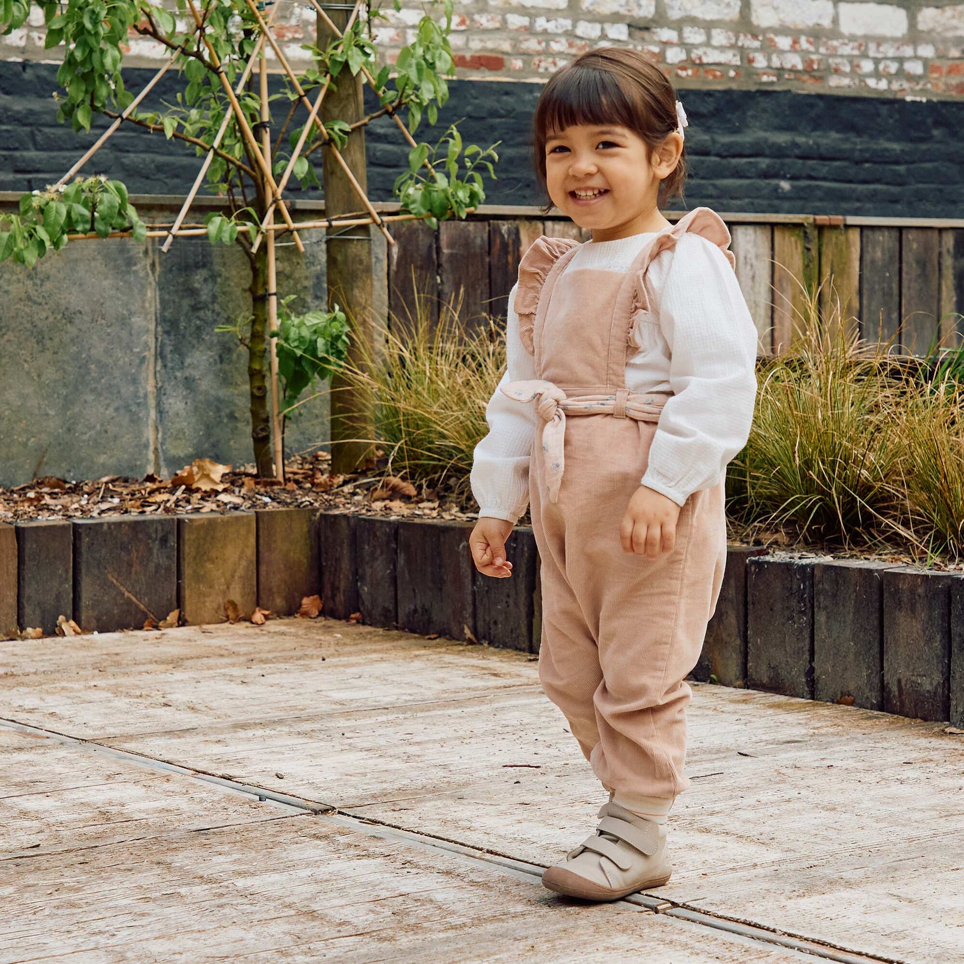 Corduroy dungarees BEIGE