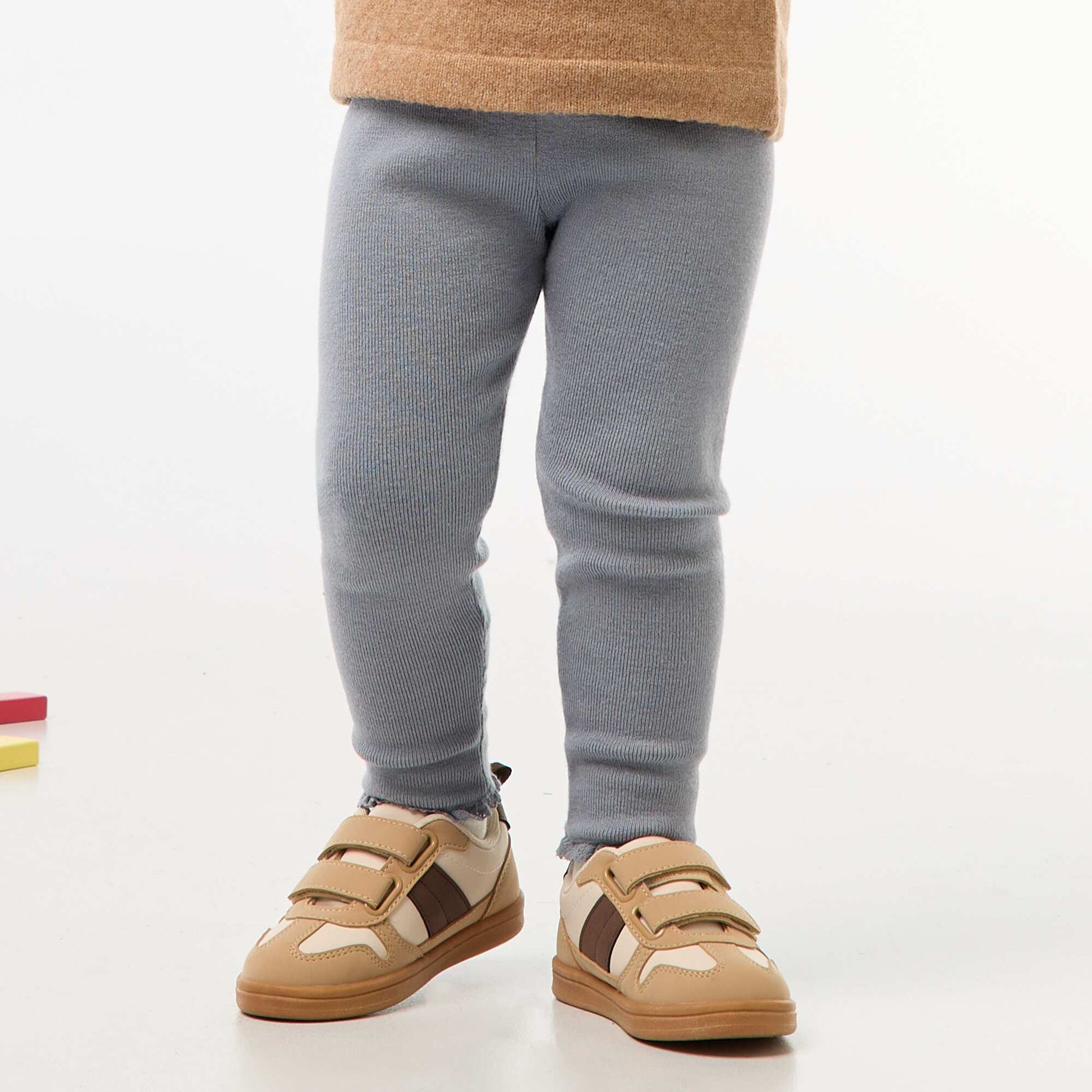 Compact knit leggings BLUE