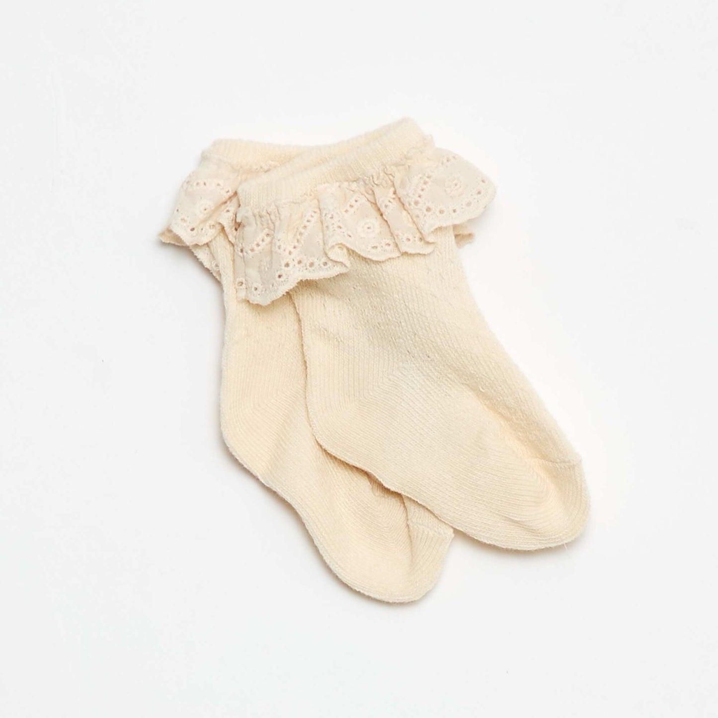 Fancy Leggings Set + Lace Socks BEIGE