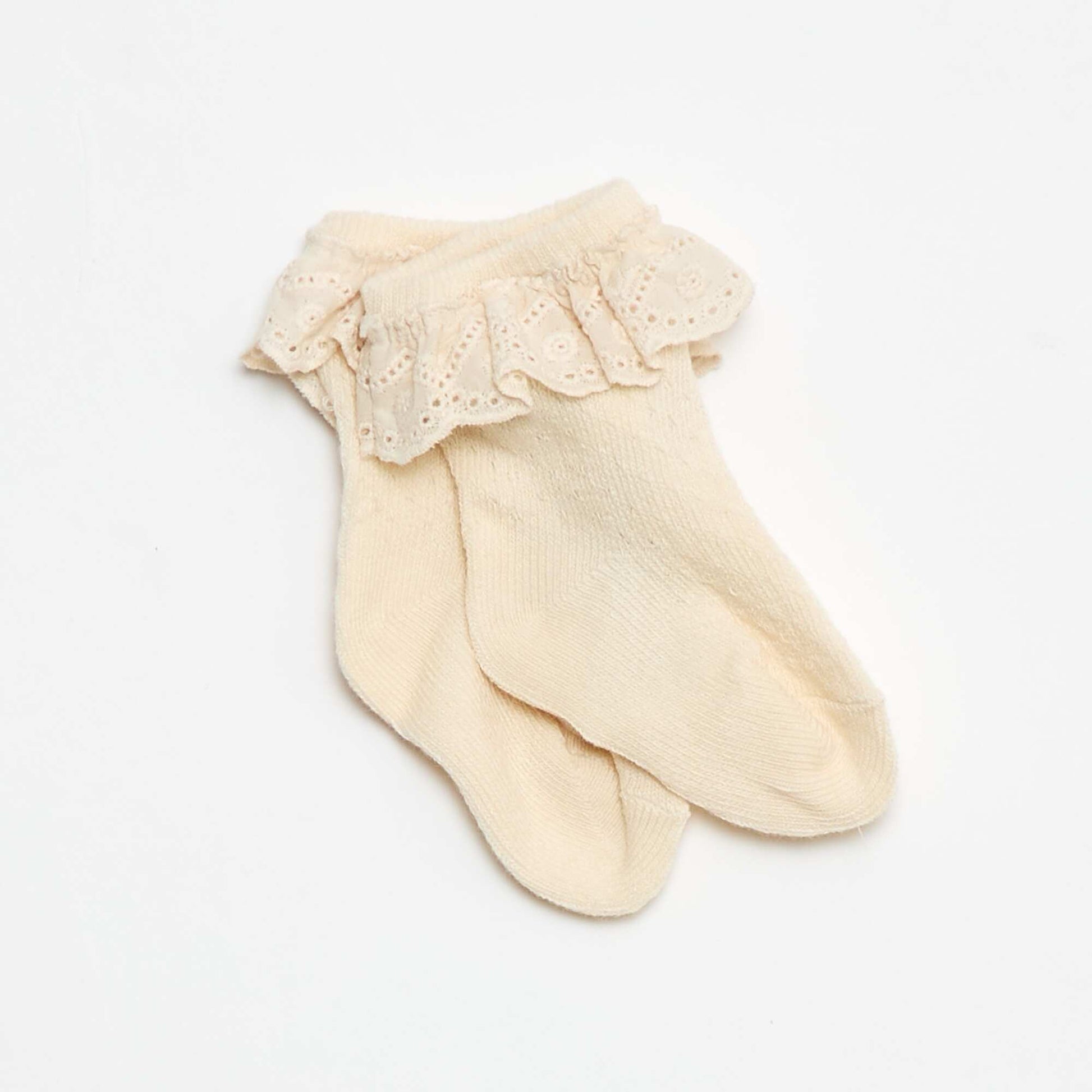 Fancy Leggings Set + Lace Socks BEIGE
