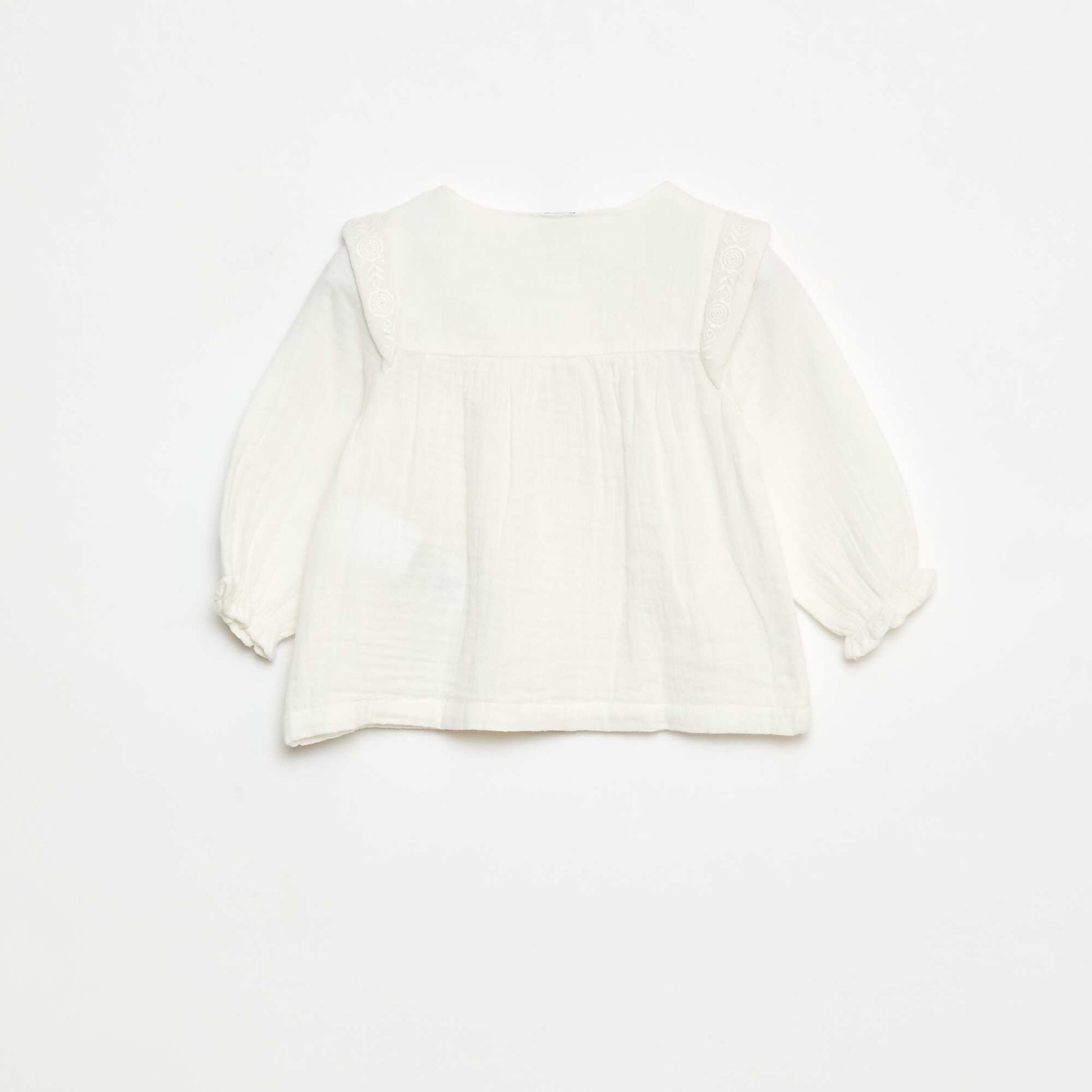 Cotton Gauze Blouse WHITE