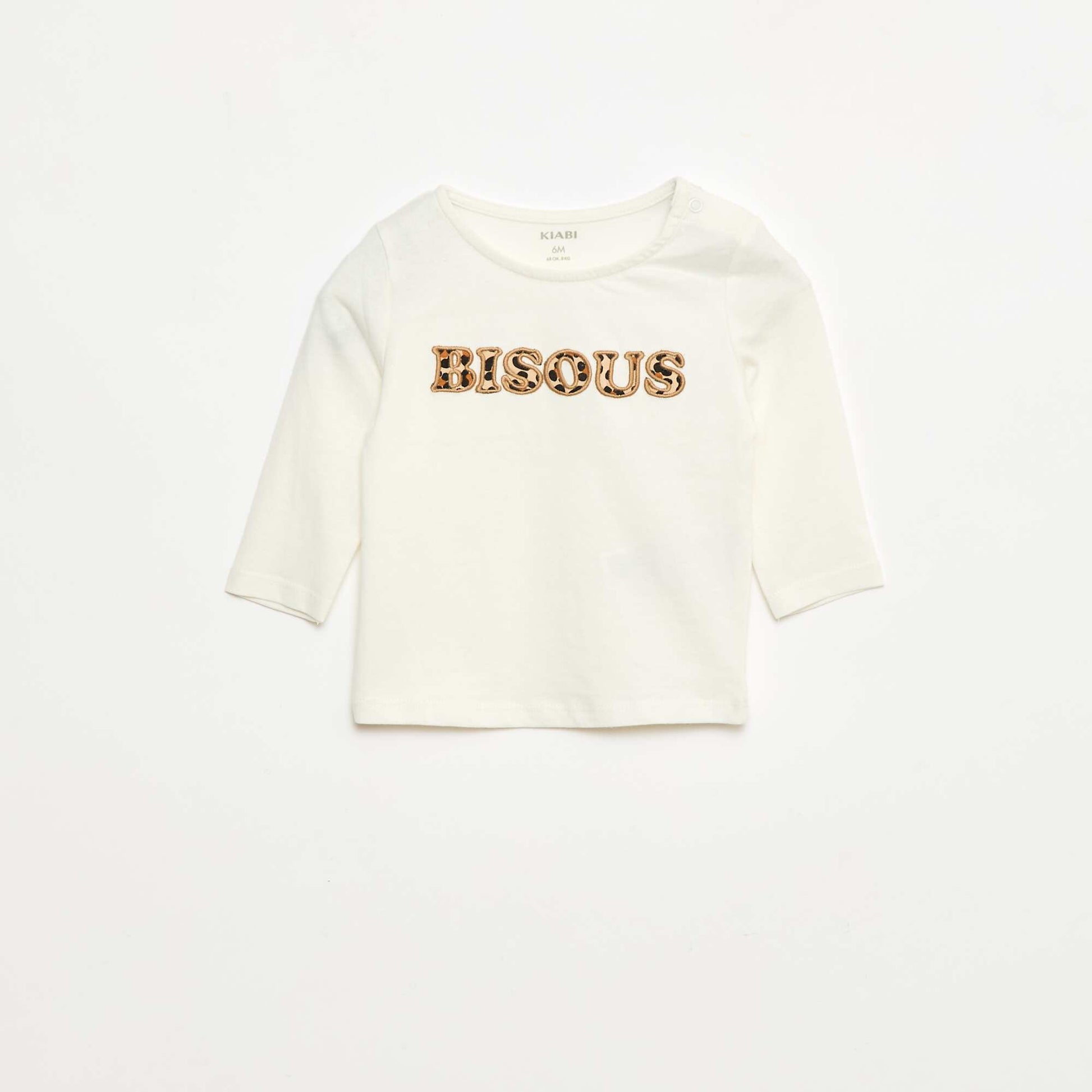 Animated Cotton T-shirt BEIGE