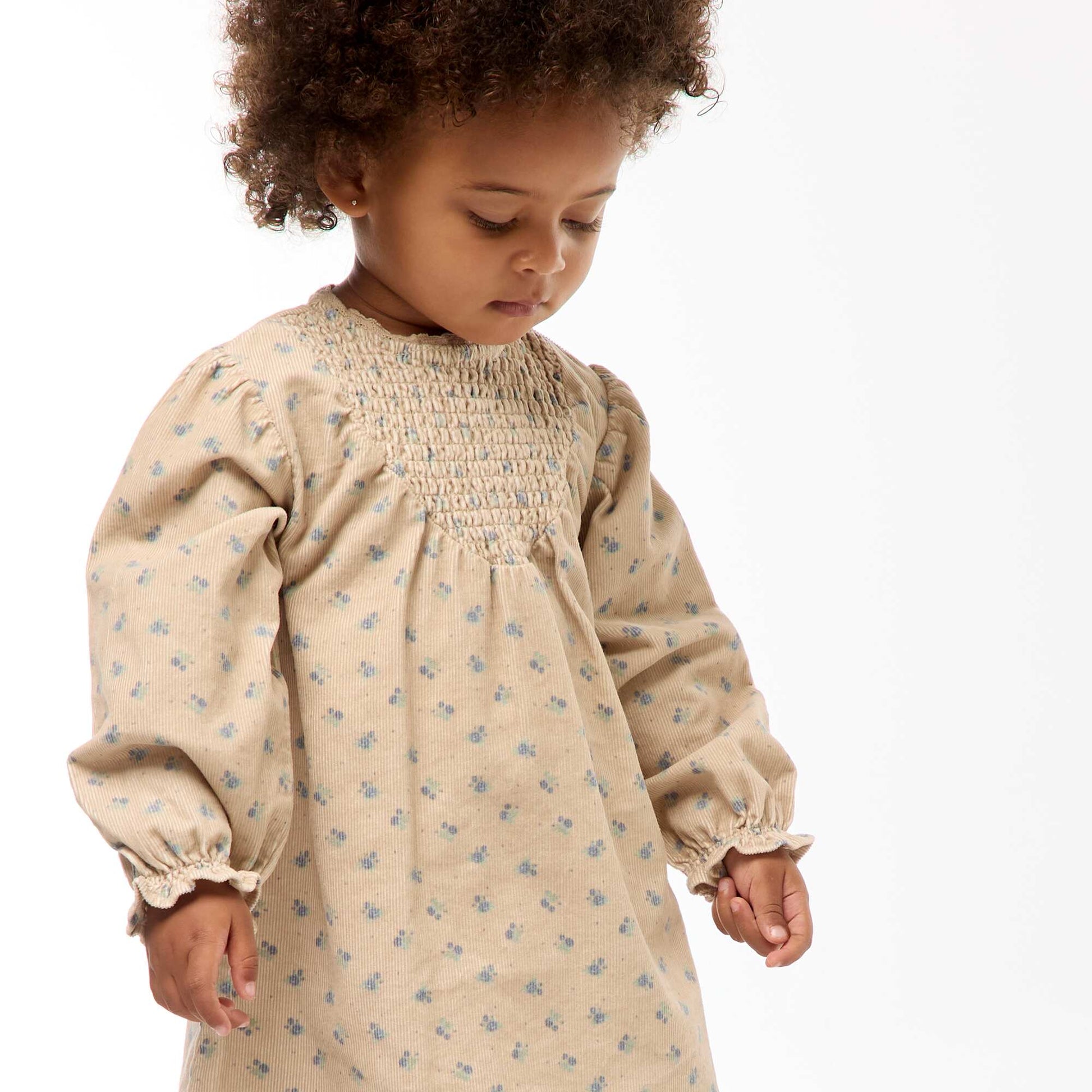Velvet Pattern Dress BEIGE