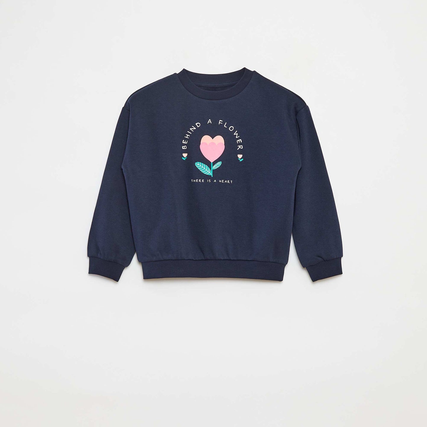 Long-sleeved sweatshirt with print BLUE