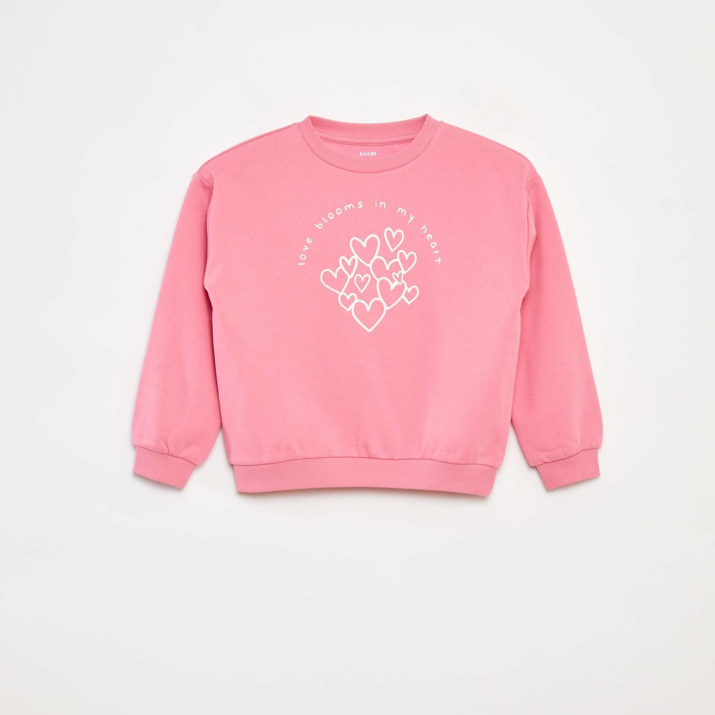 Long-sleeved sweatshirt with print PINK