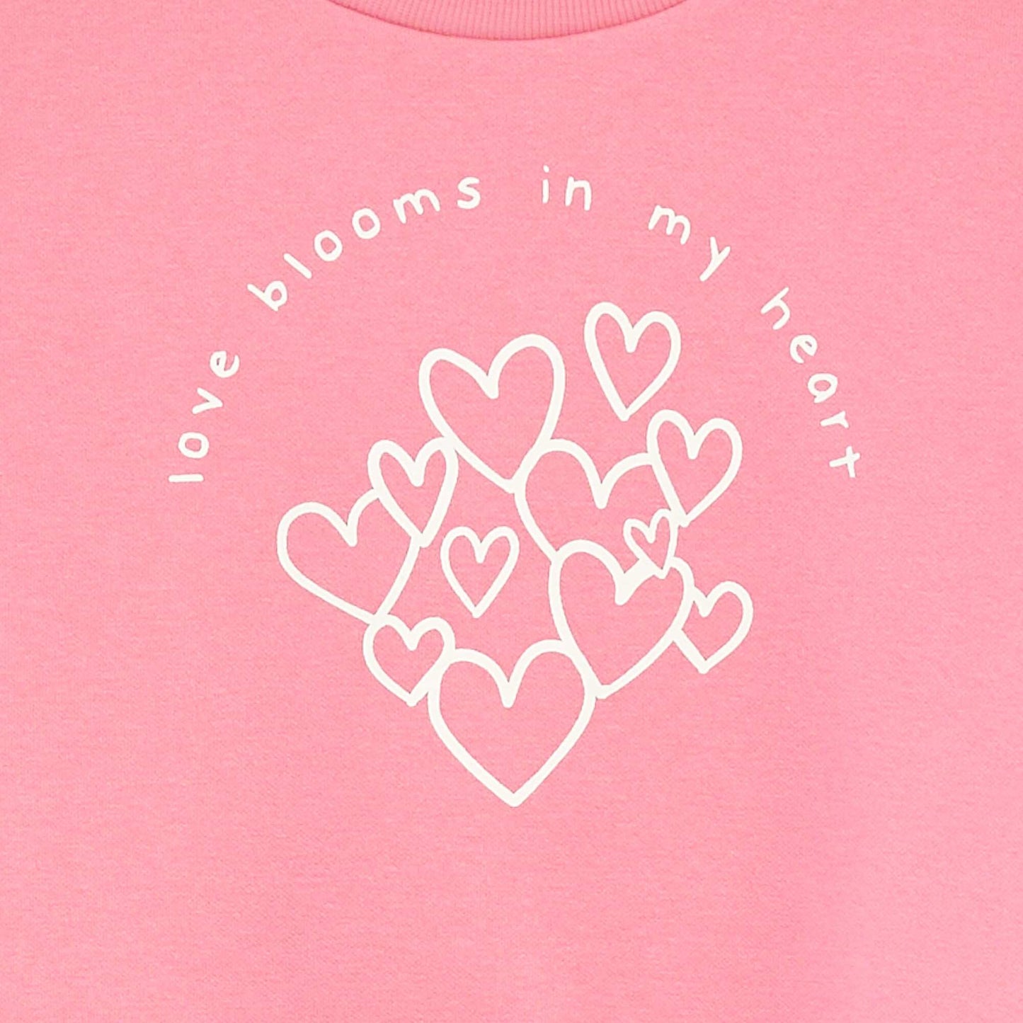 Long-sleeved sweatshirt with print PINK