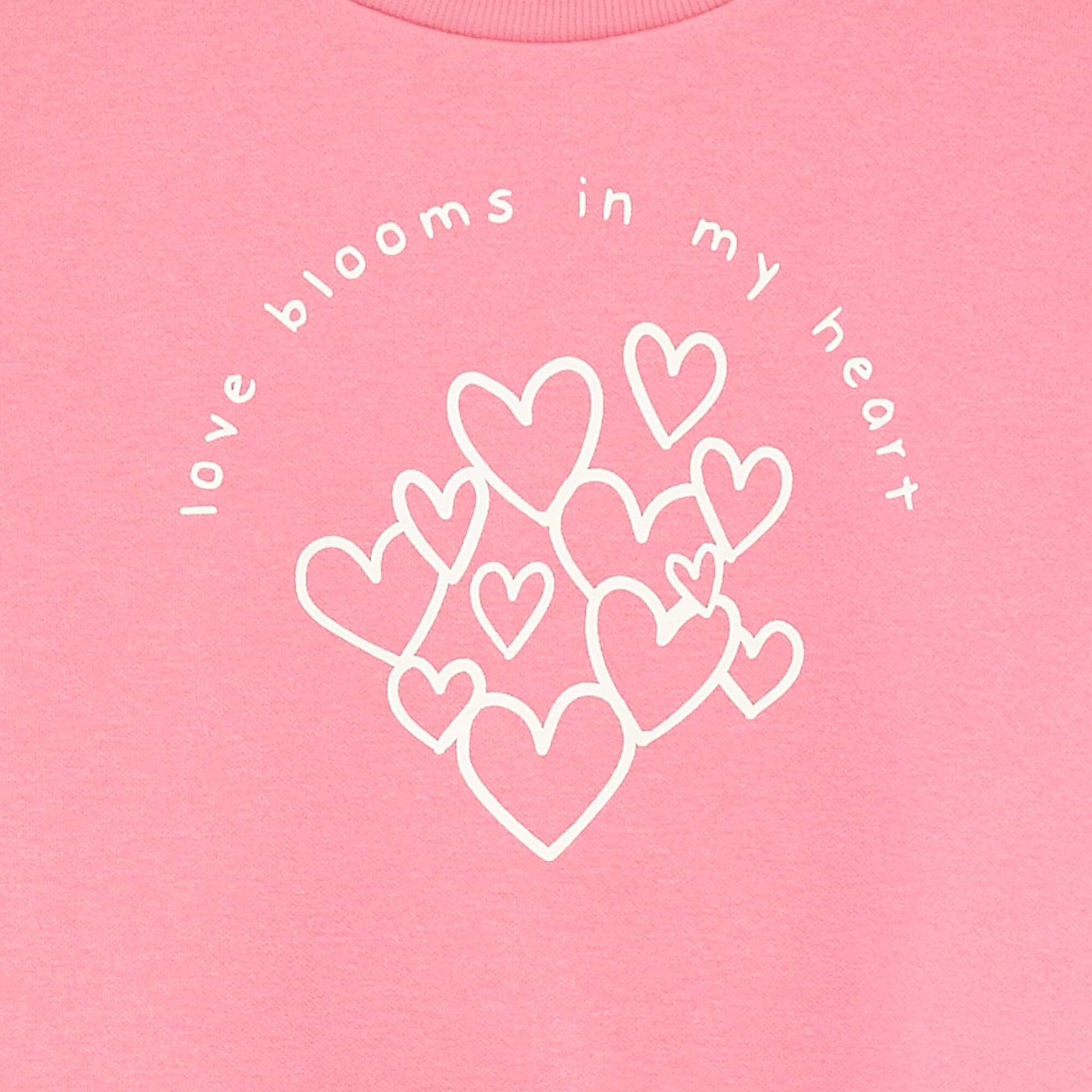 Long-sleeved sweatshirt with print PINK