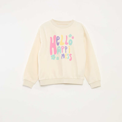 Long-sleeved sweatshirt with print WHITE