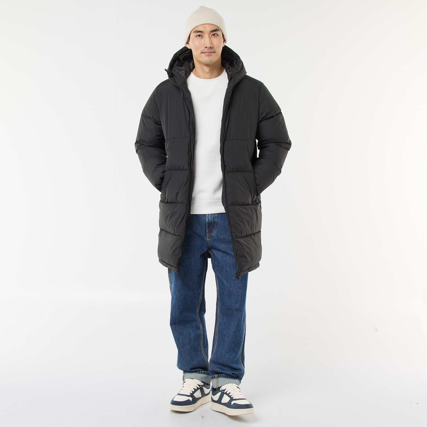 Plain Crew Neck Sweatshirt in Brushed Fleece WHITE