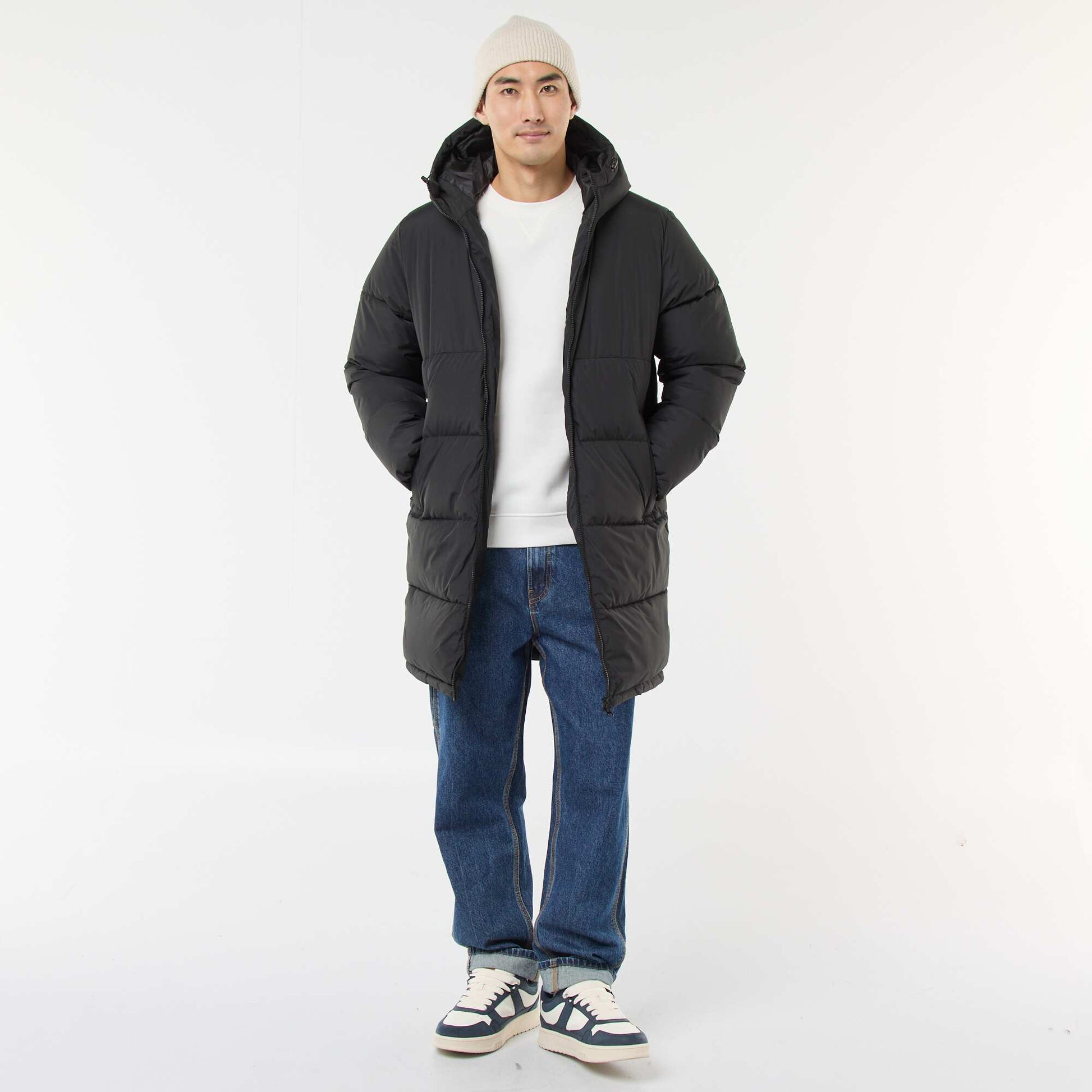 Plain Crew Neck Sweatshirt in Brushed Fleece WHITE