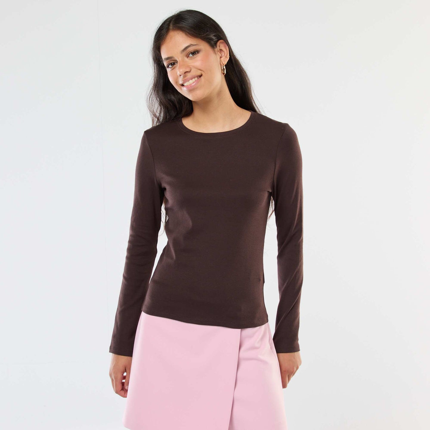 Long-sleeved T-shirt BROWN