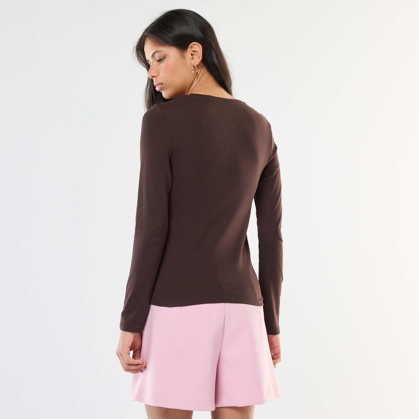 Long-sleeved T-shirt BROWN