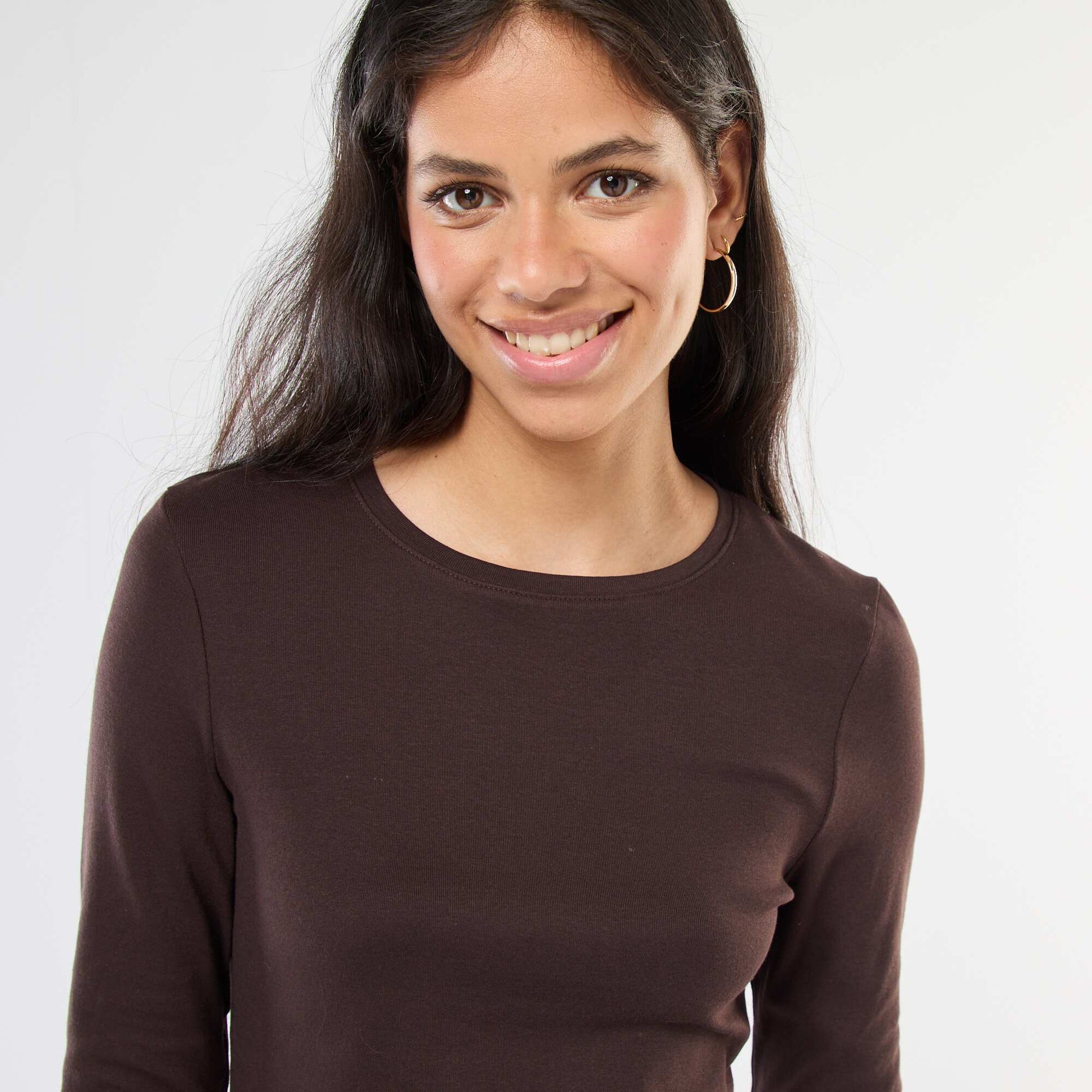 Long-sleeved T-shirt BROWN