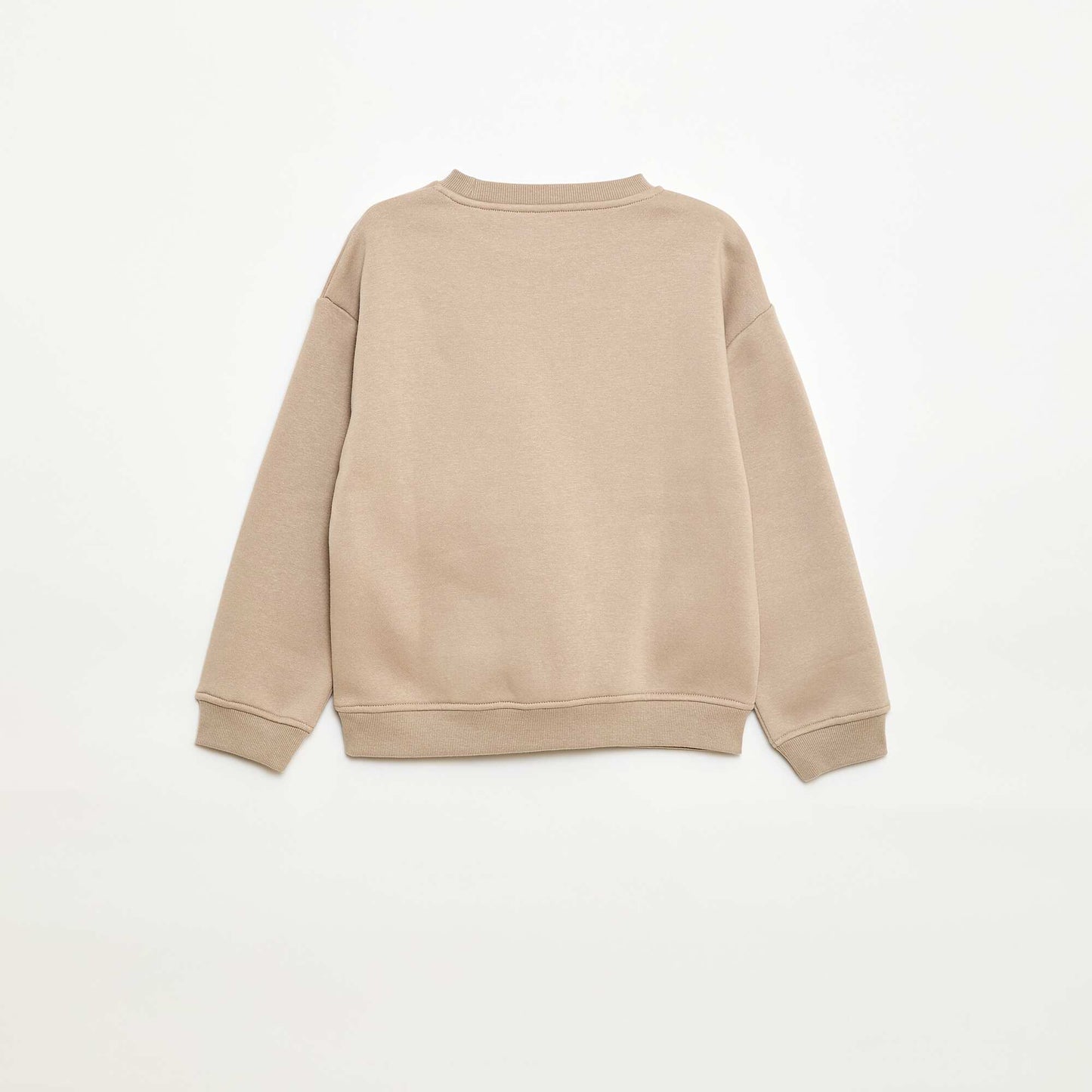 Printed loose-fit sweatshirt BEIGE