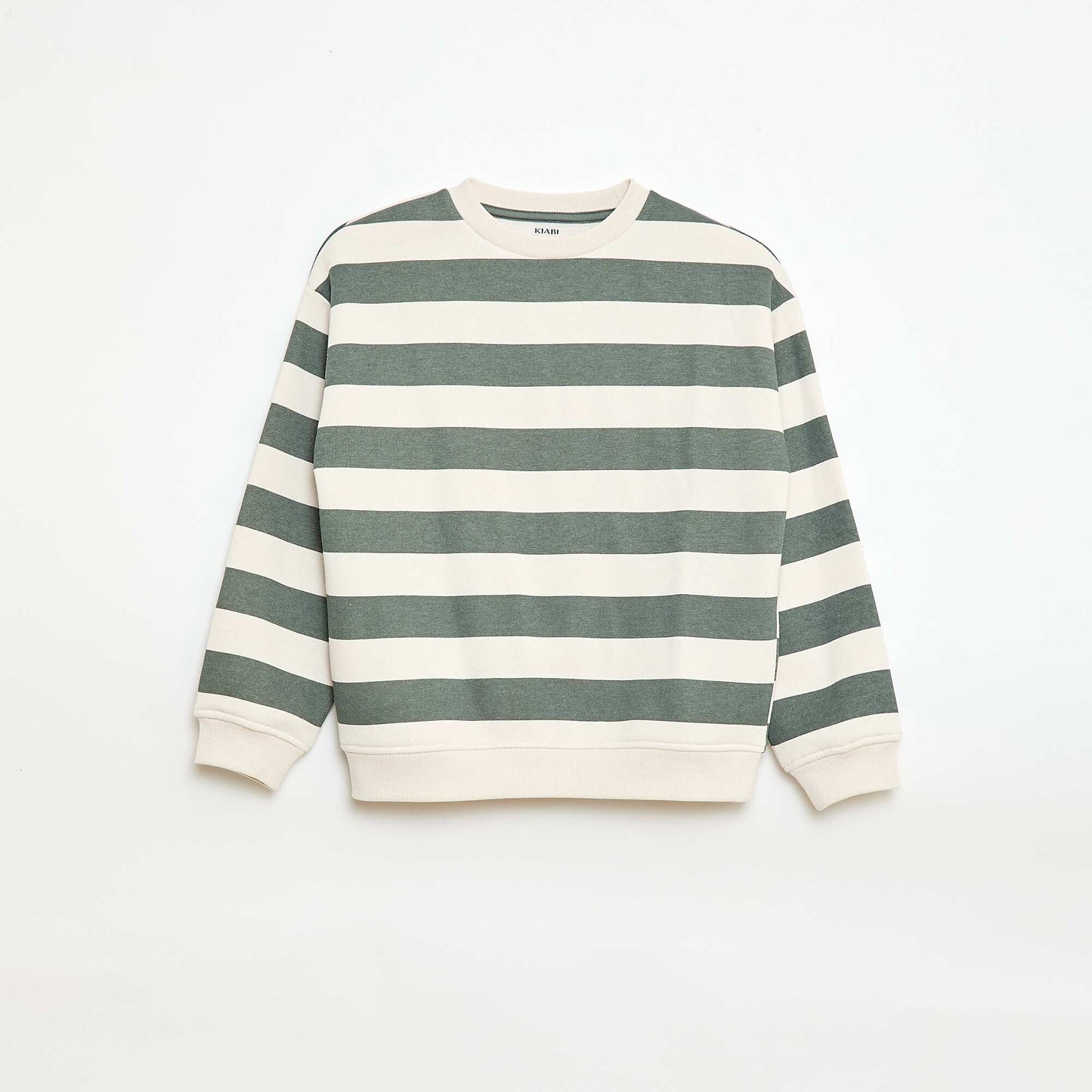 Printed loose-fit sweatshirt GREEN