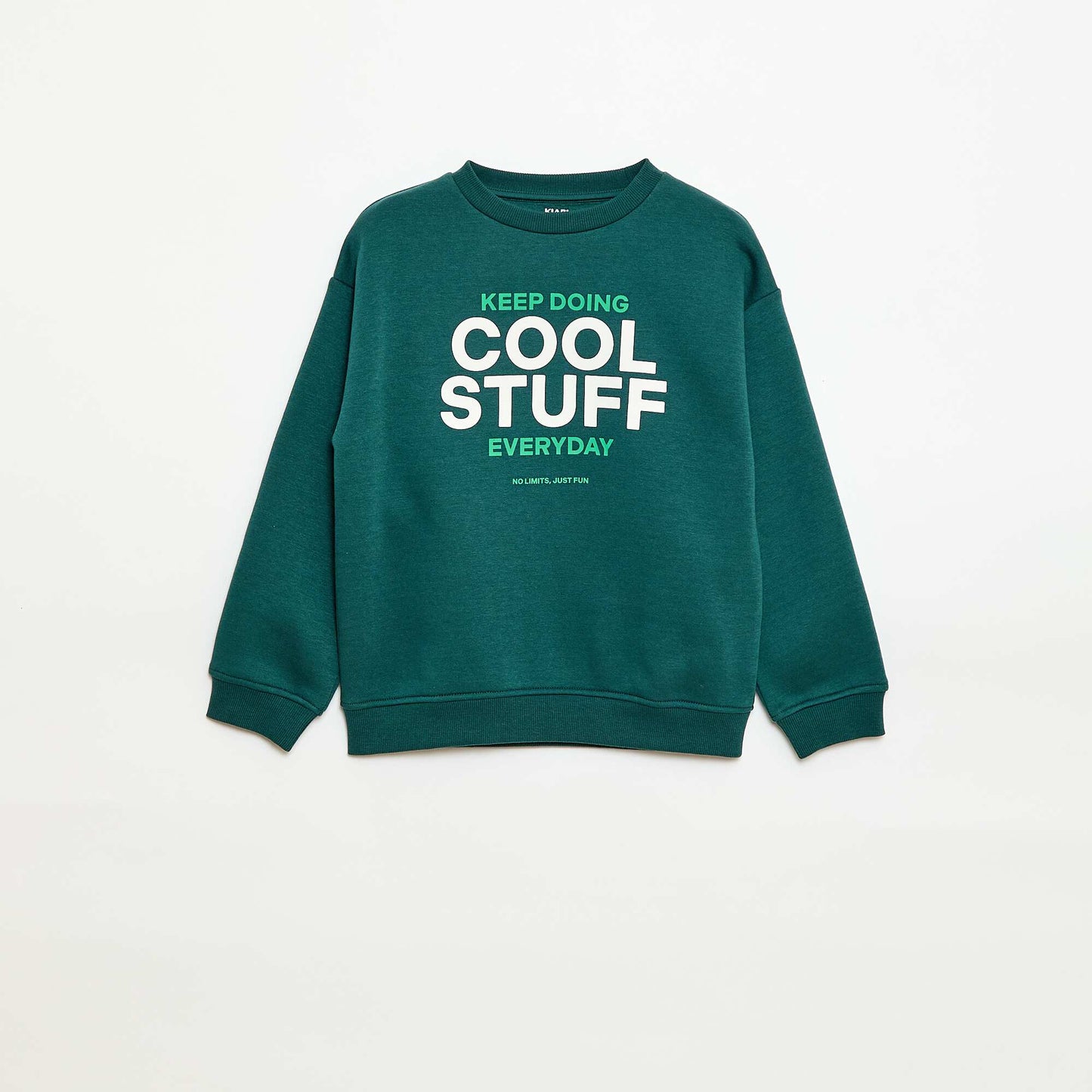 Printed loose-fit sweatshirt GREEN