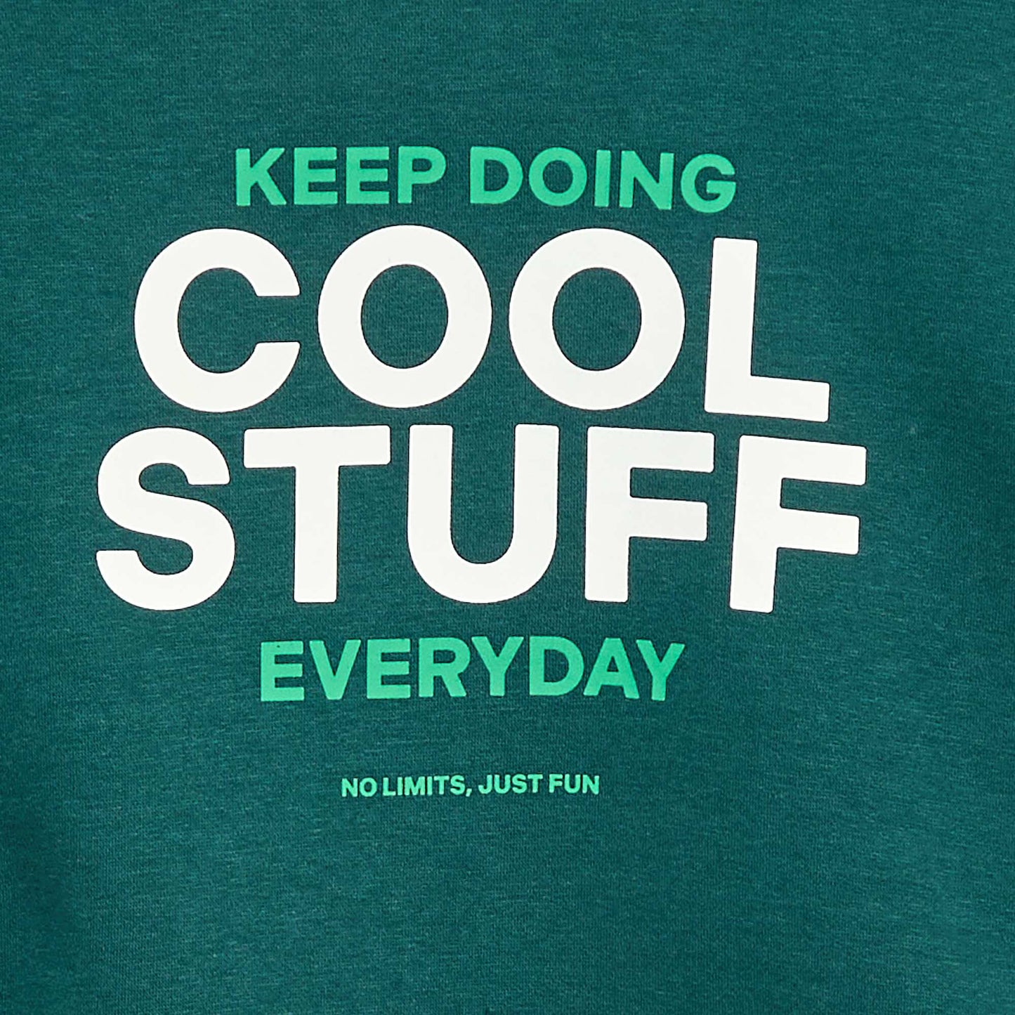Printed loose-fit sweatshirt GREEN