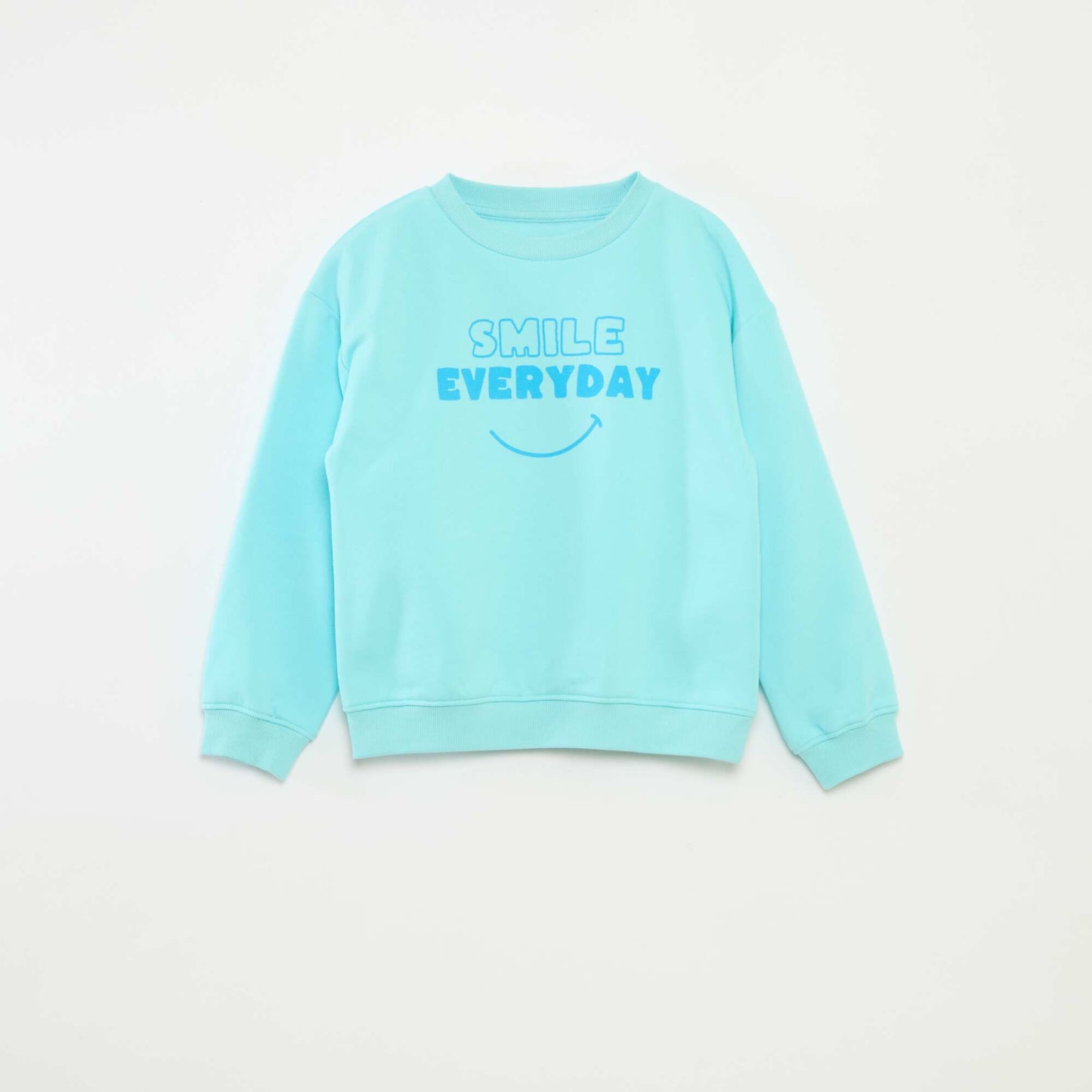 Printed loose-fit sweatshirt BLUE