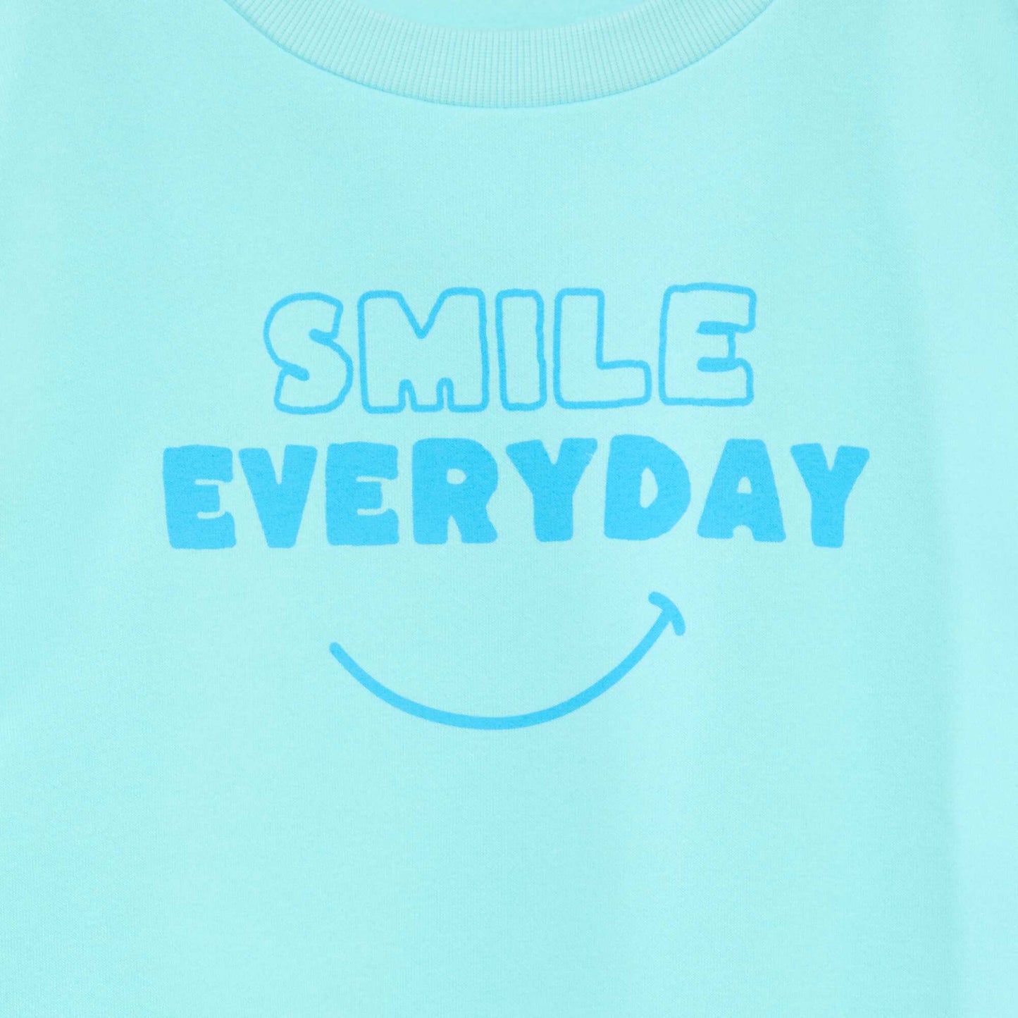 Printed loose-fit sweatshirt BLUE